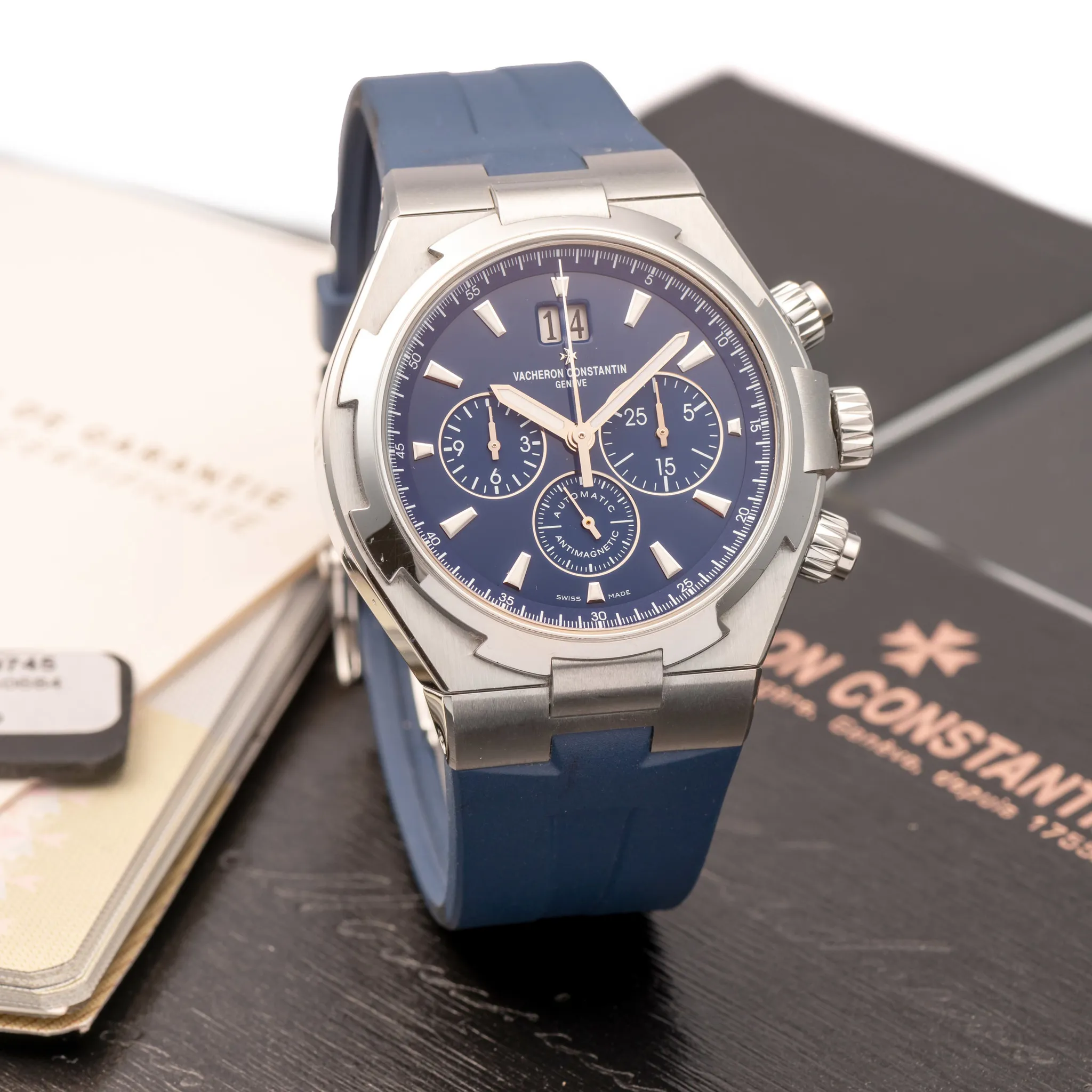 Vacheron Constantin Overseas Chronograph 49150/000A-9745 42mm Stainless steel Blue 1