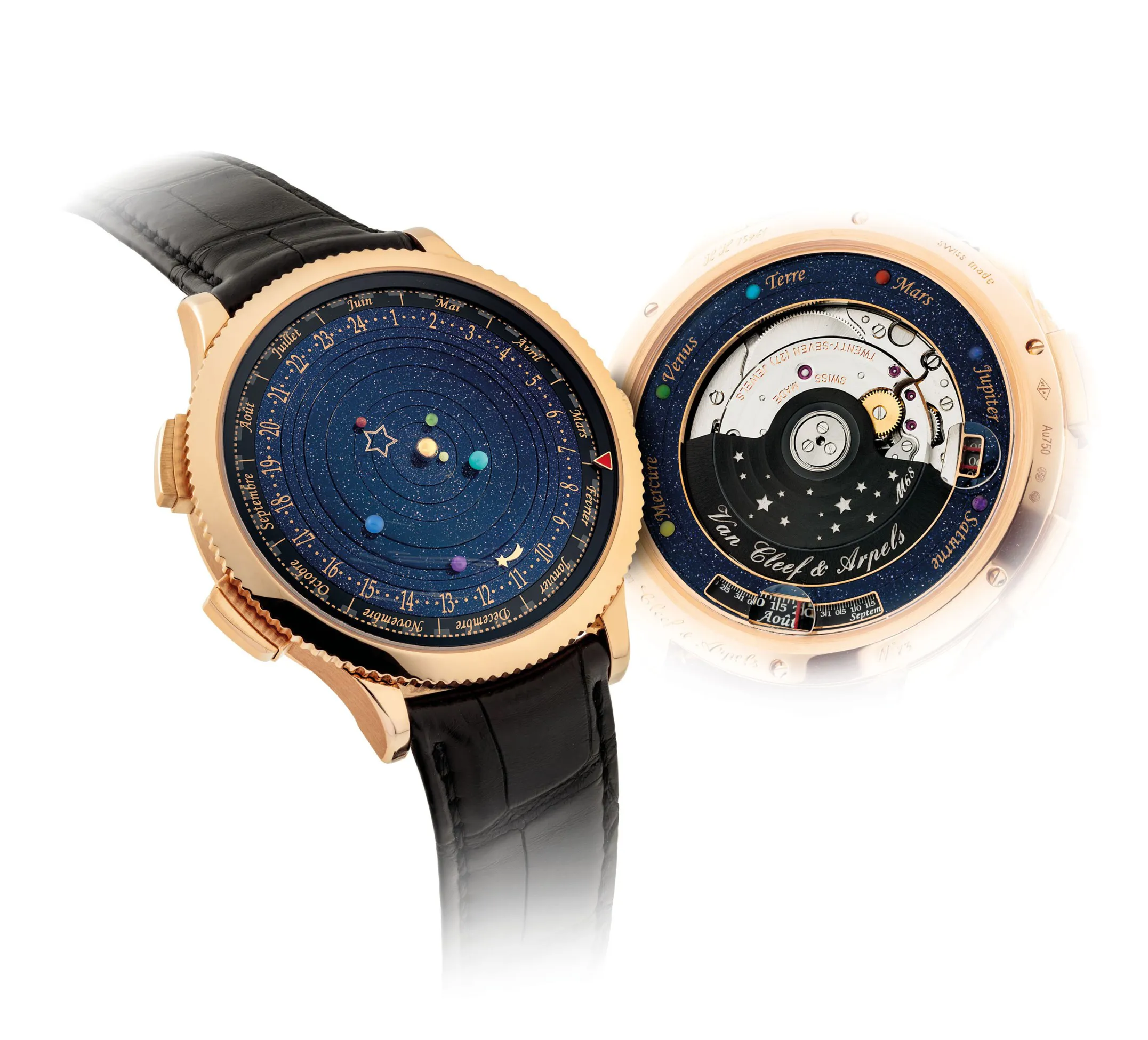 Van Cleef & Arpels Poetic Complications VCARO4J000 44mm Rose gold Artistic dial