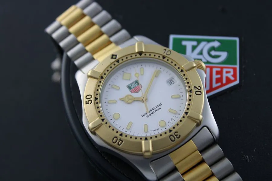 TAG Heuer Professional WE 1122-R 36mm Yellow gold and stainless steel White