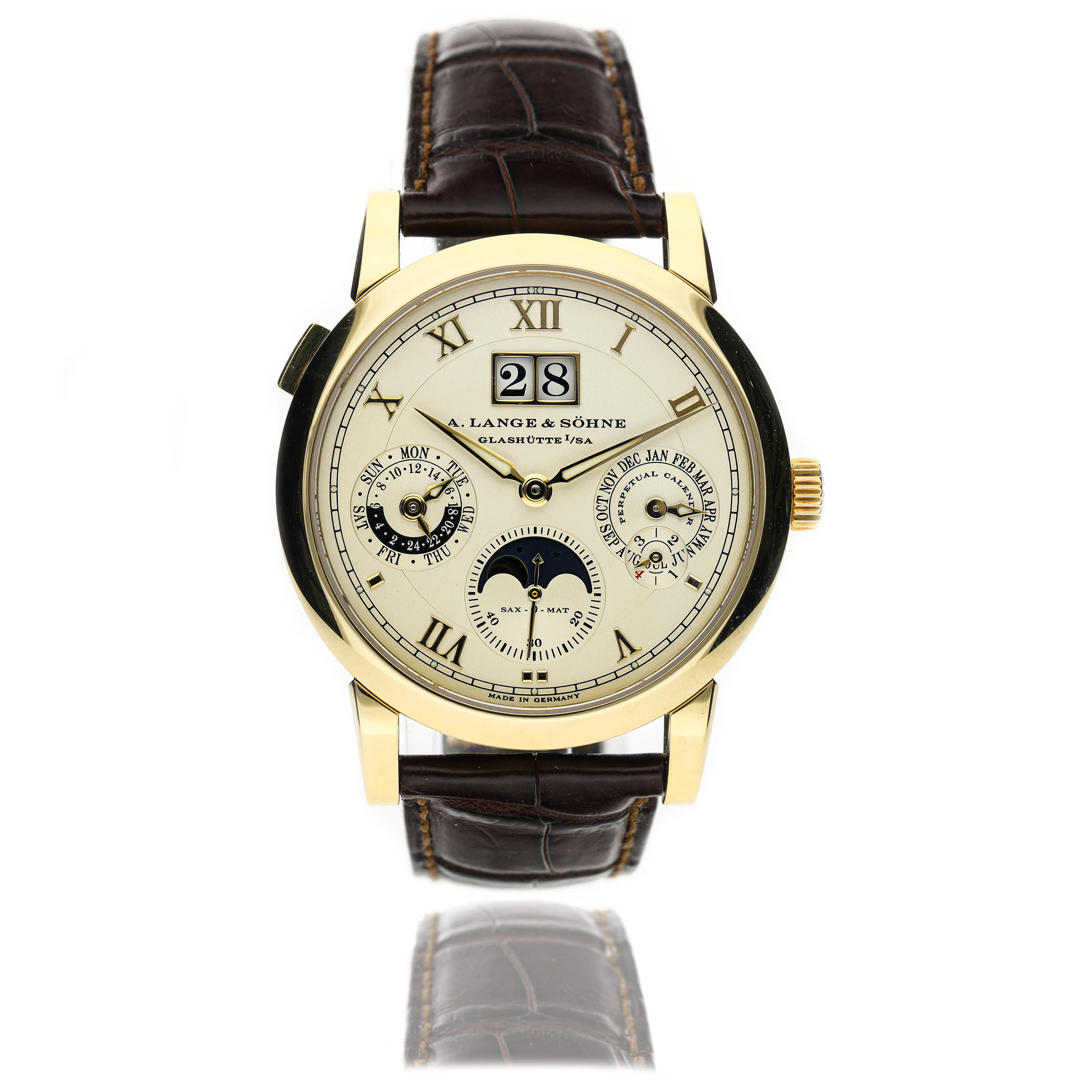 A. Lange & Söhne 310.021 E 38.5mm Yellow gold Silver