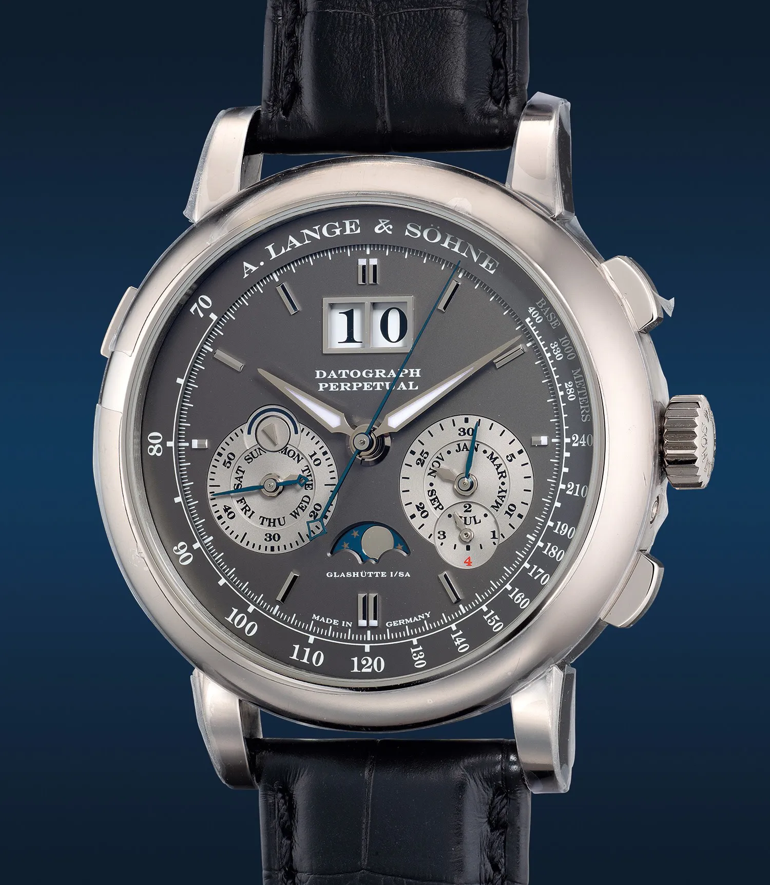 A. Lange & Söhne Datograph 410.038 41mm White gold Gray