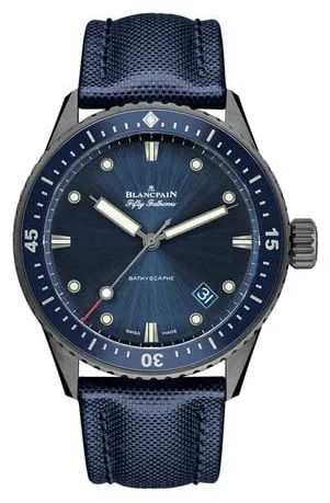 Blancpain Fifty Fathoms 5000-0240-O52A 43.6mm Ceramic Blue