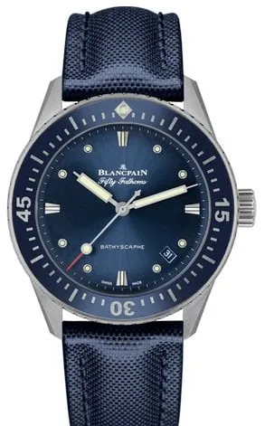 Blancpain Fifty Fathoms 5100-1140-O52A 38mm Stainless steel Blue