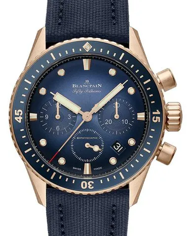 Blancpain Bathyscaphe Chronographe Flyback 5200 3640 O52B Rose gold Blue