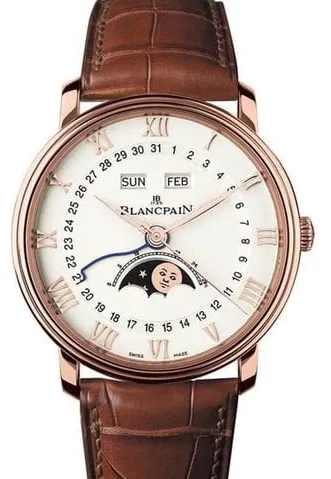 Blancpain Villeret 6654-3642-55B 40mm Rose gold White