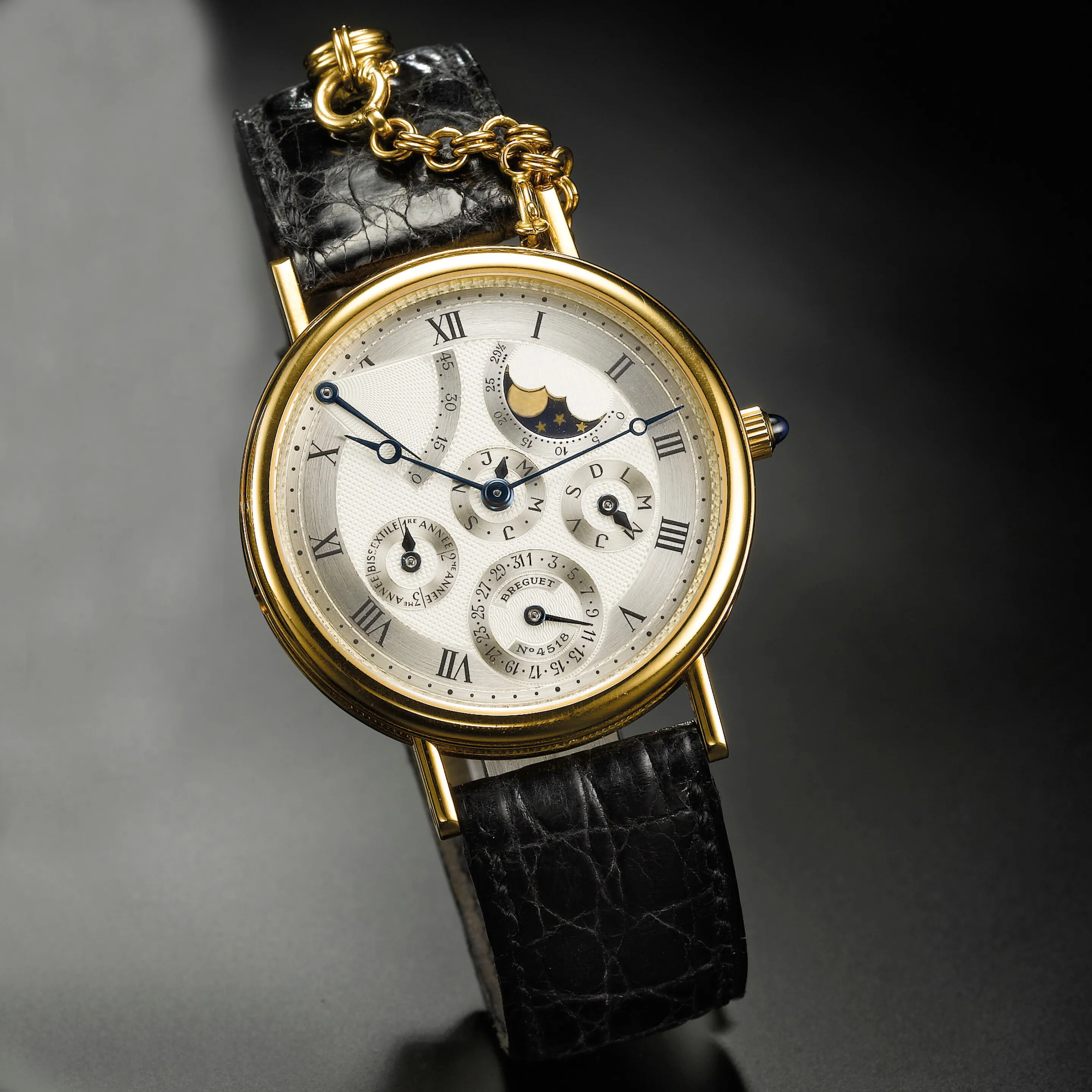 Breguet 3310 36mm Yellow gold silvered guilloché eccentric