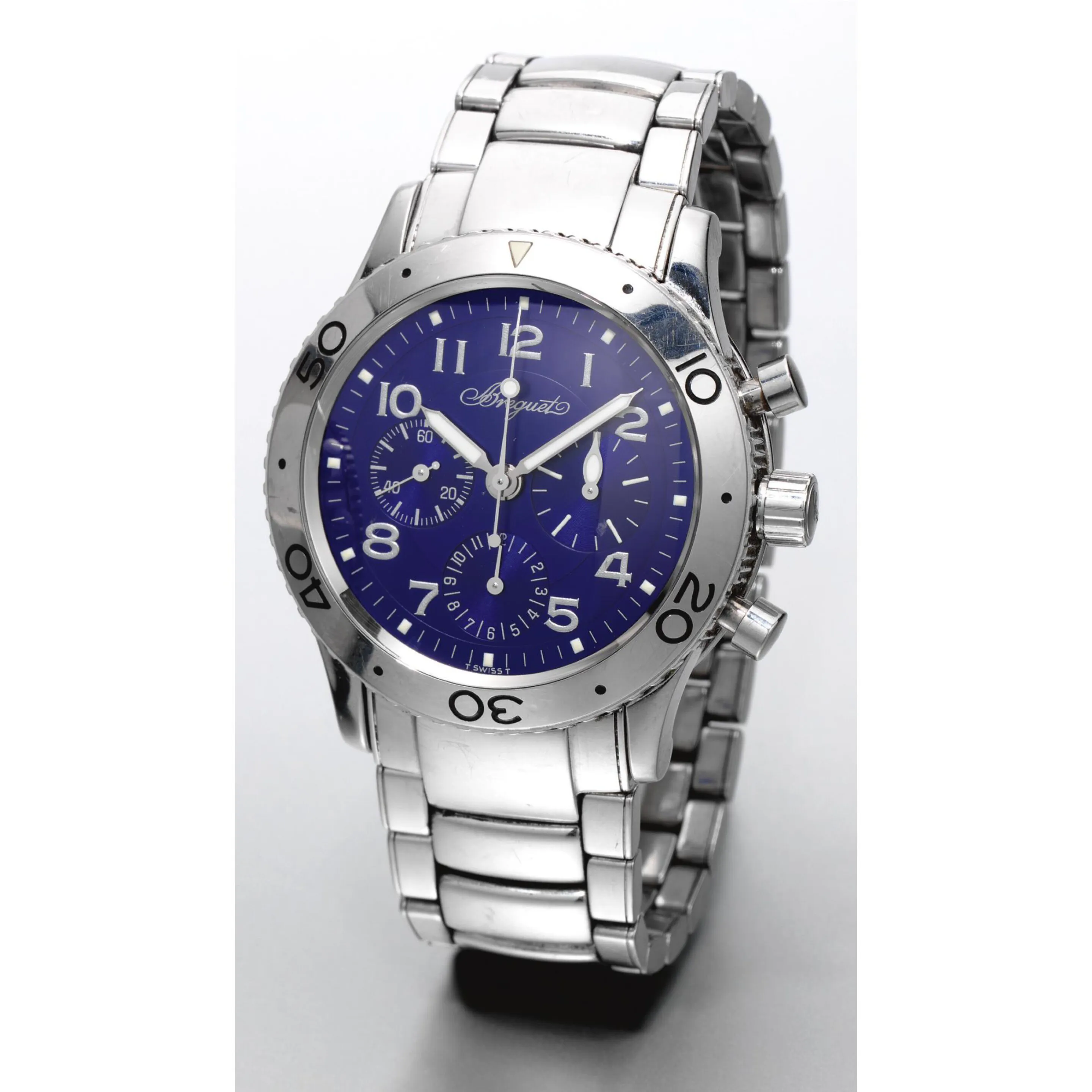 Breguet 3807 39mm Stainless steel Blue