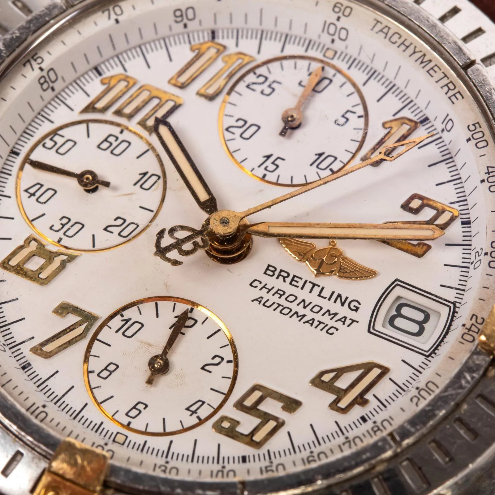 Breitling Chronomat B13350 38mm Yellow gold and stainless steel White 2