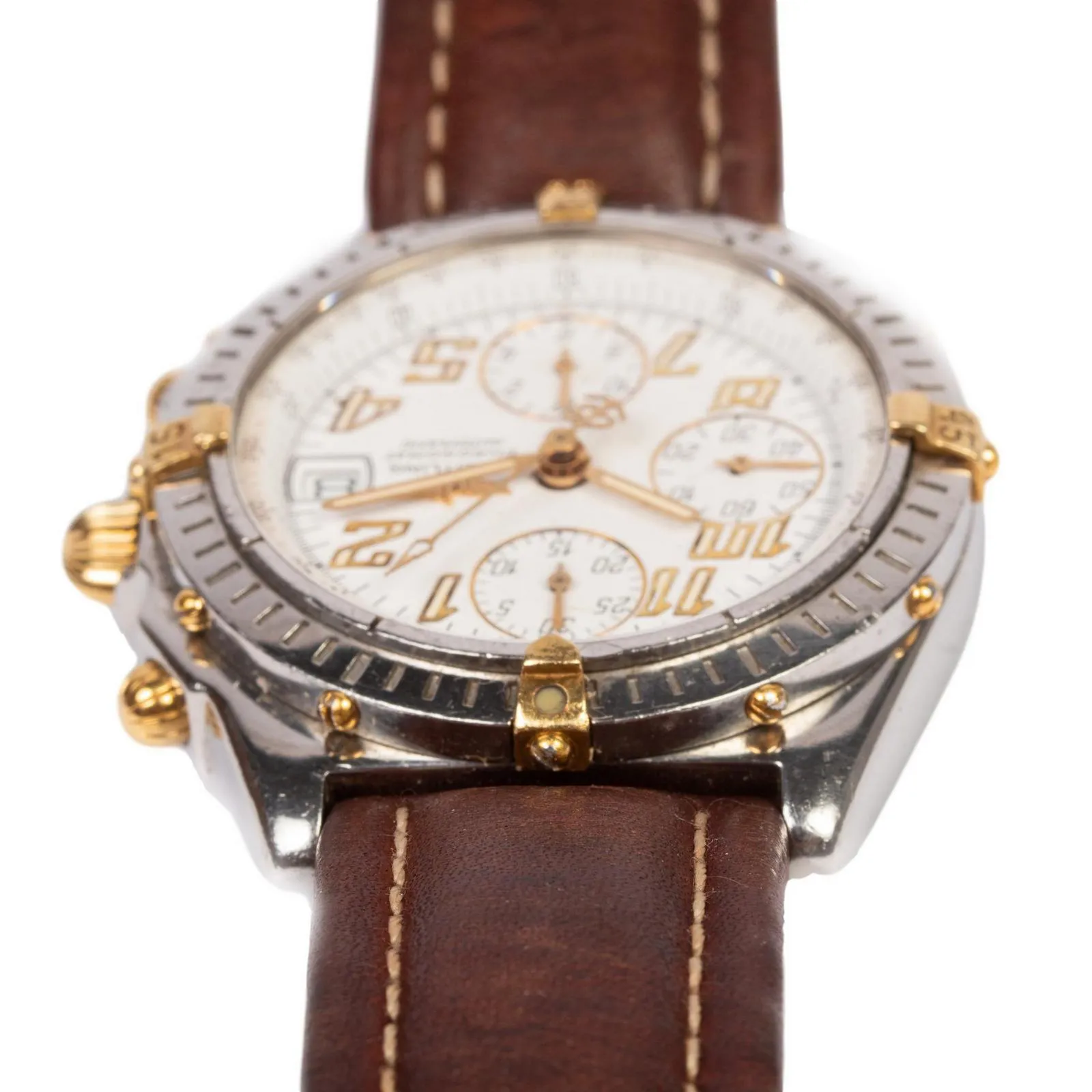 Breitling Chronomat B13350 38mm Yellow gold and stainless steel White 4