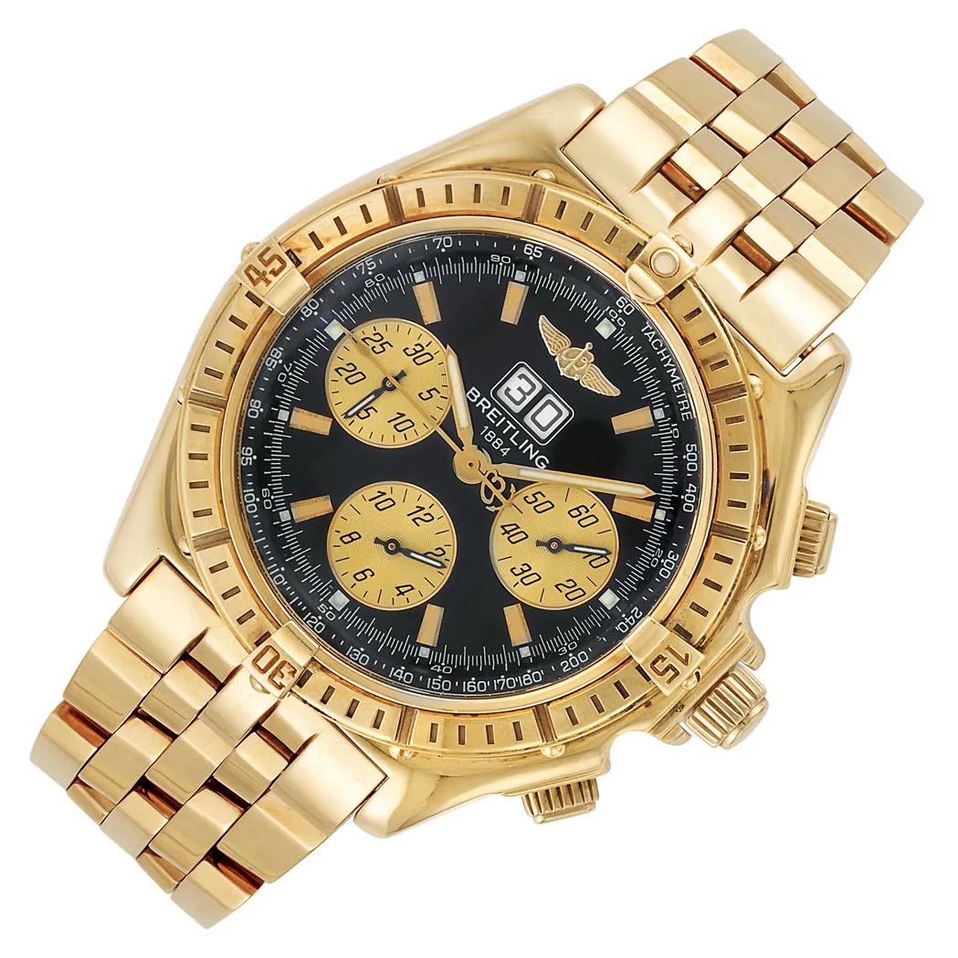 Breitling K44355 44mm Yellow gold Black