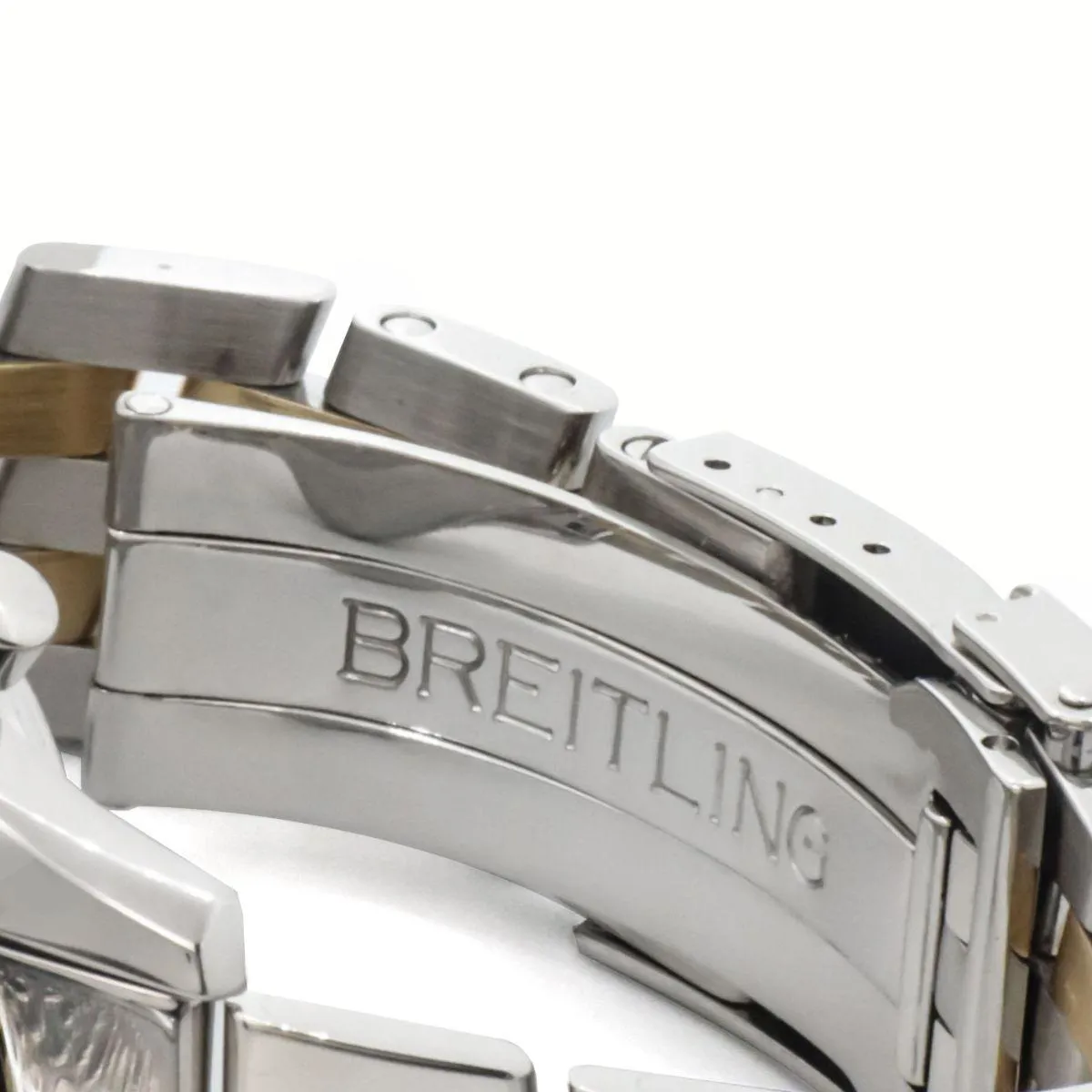 Breitling Navitimer D13022 42mm Yellow gold and Stainless steel White 2