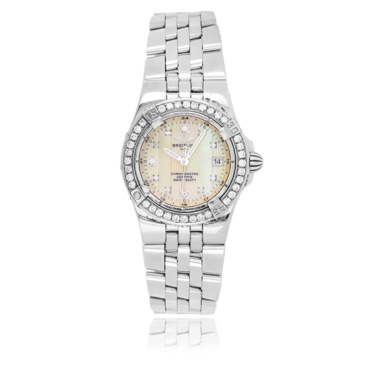 Breitling Galactic A71340 30mm Stainless steel Mother-of-pearl