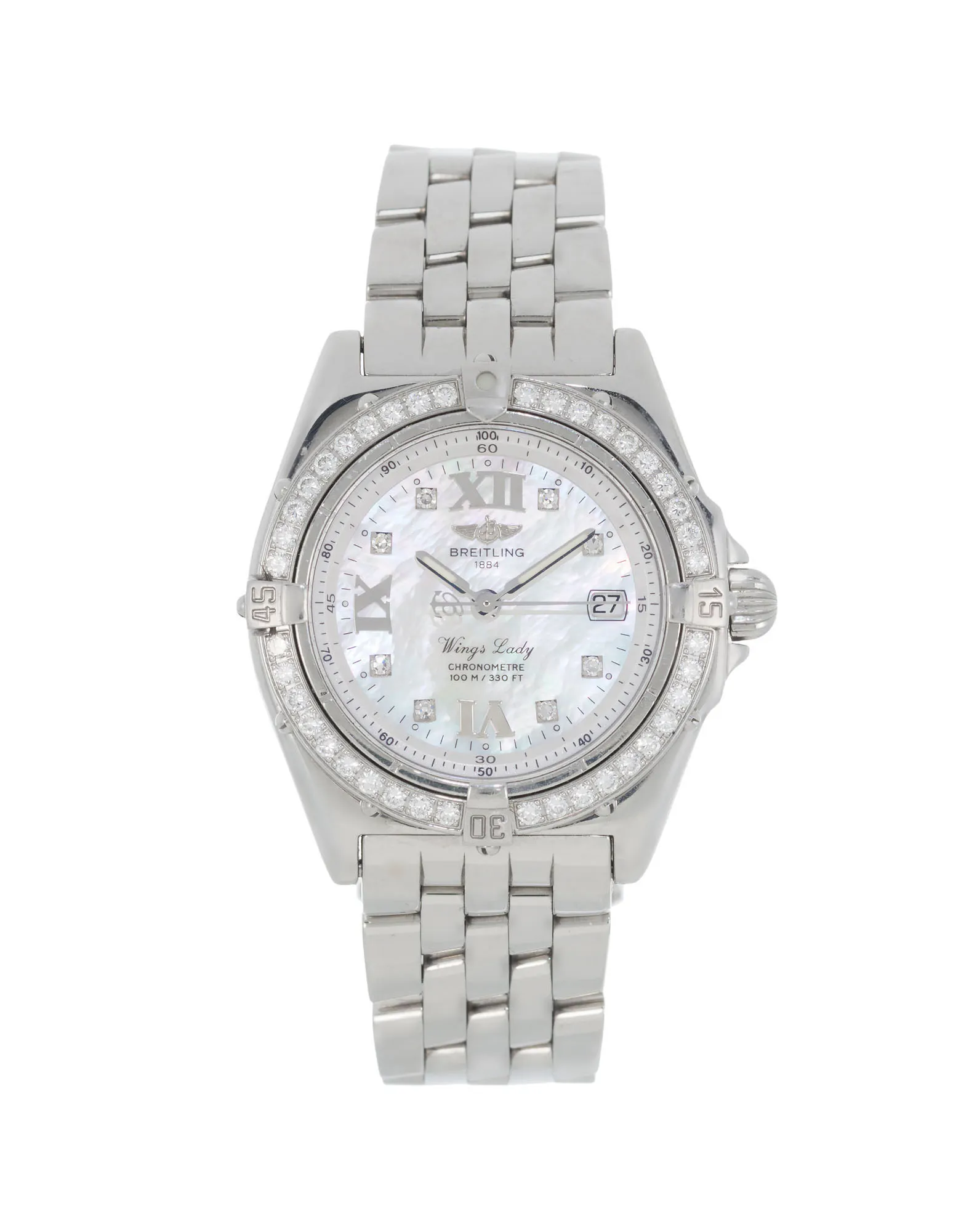 Breitling Wings Lady A67350 30mm Stainless steel Mother-of-pearl