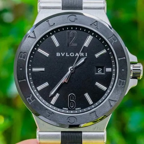 Bulgari Diagono DG42SC 42mm Stainless steel Black