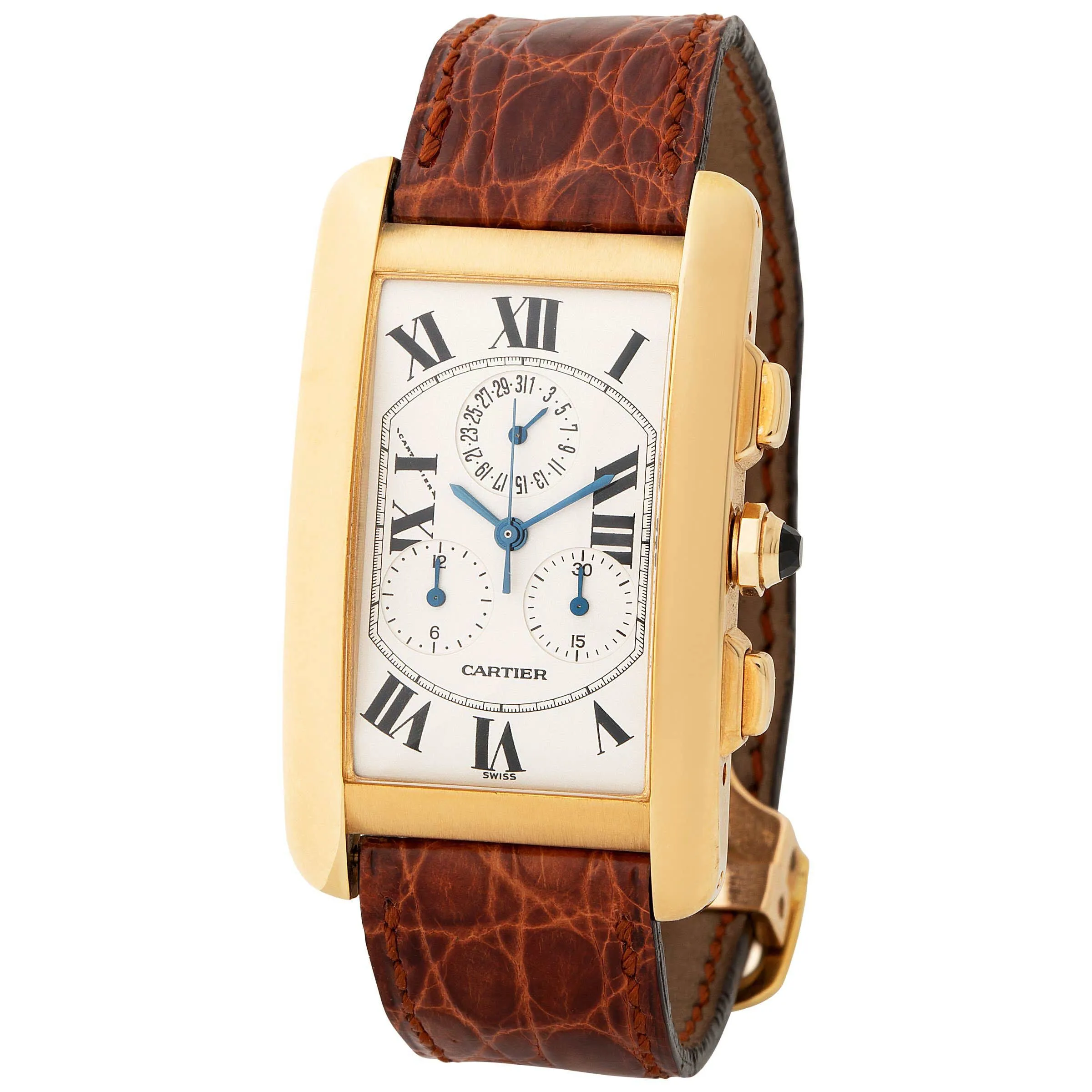 Cartier 1730 45mm Yellow gold Silver