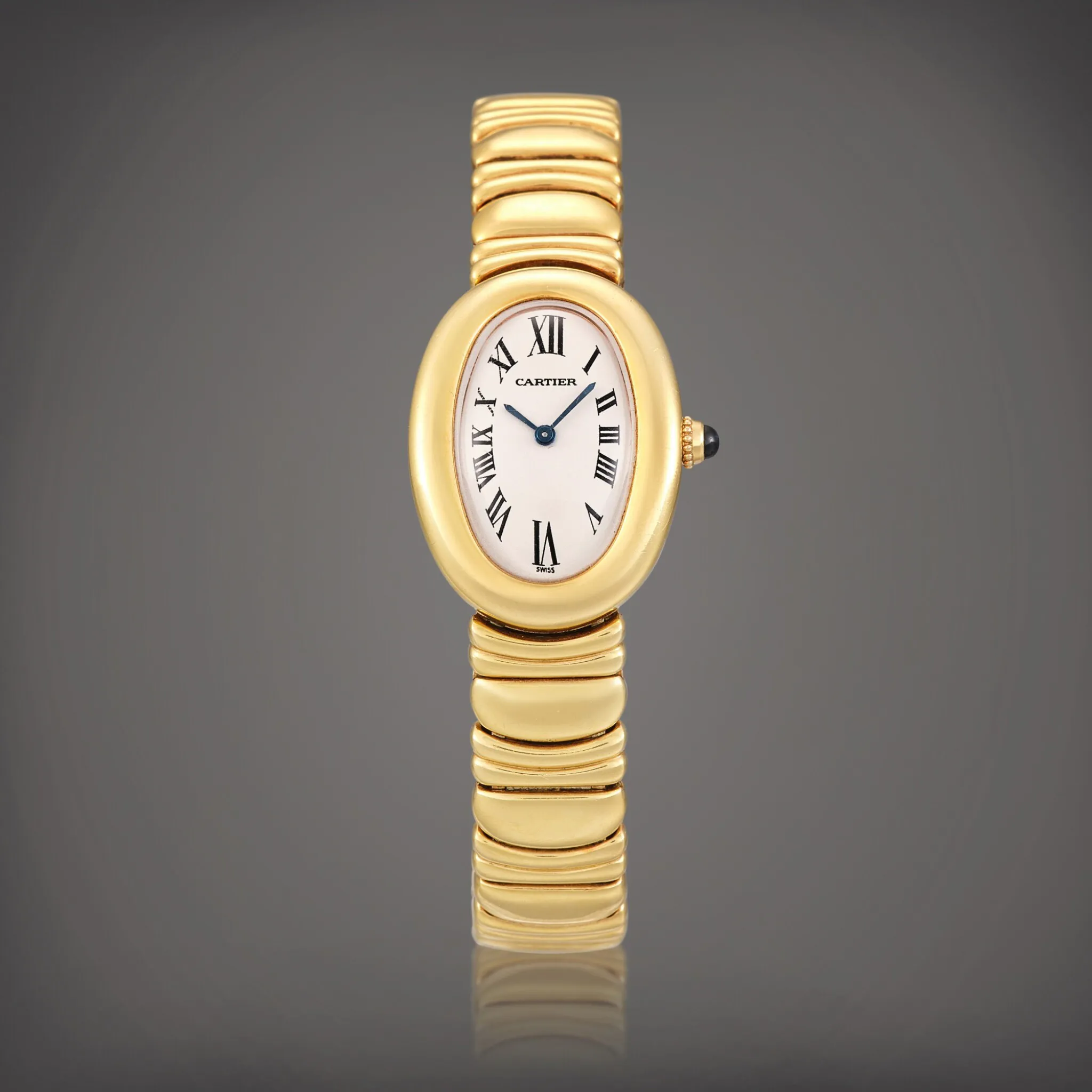 Cartier Baignoire 1950 31mm Yellow gold Silver