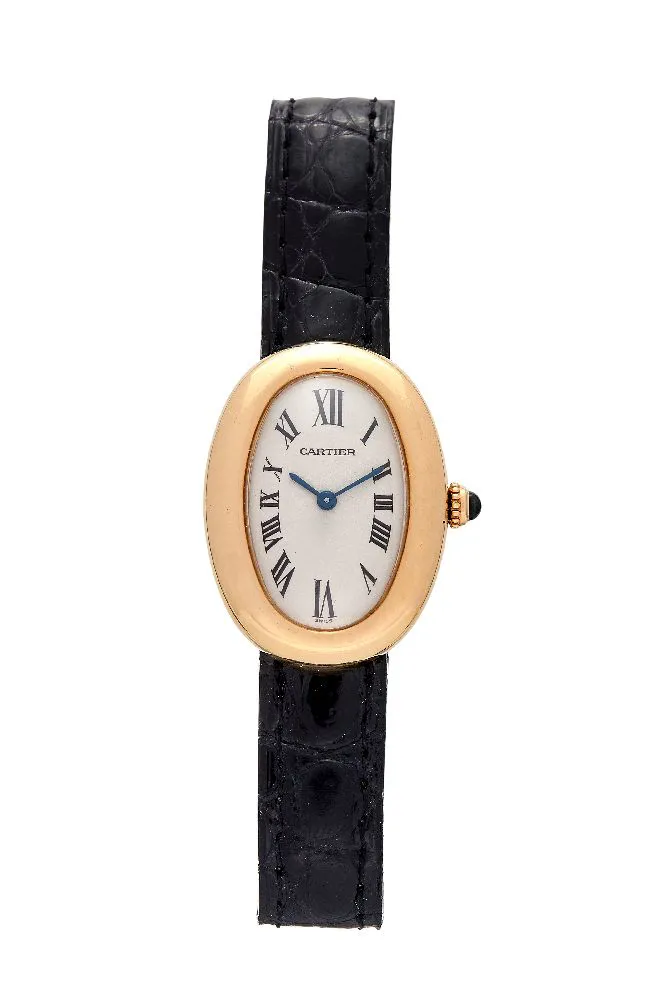 Cartier Baignoire 1954 22mm Yellow gold Silver