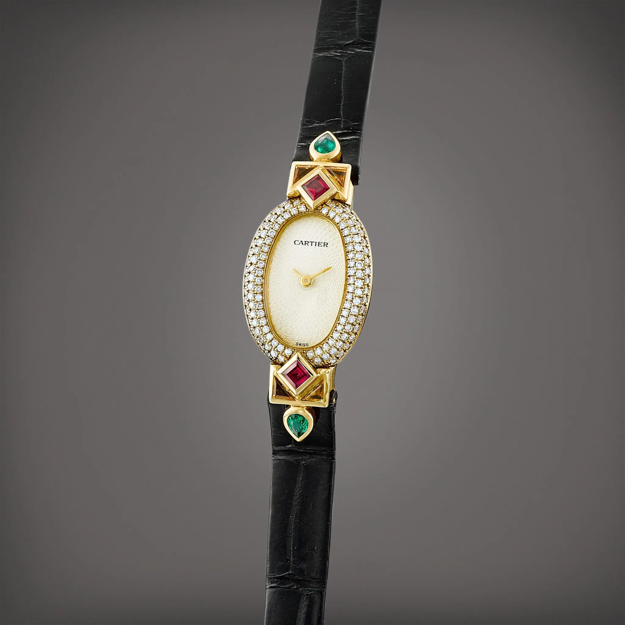 Cartier Baignoire 1960 24mm Yellow gold Silver 1