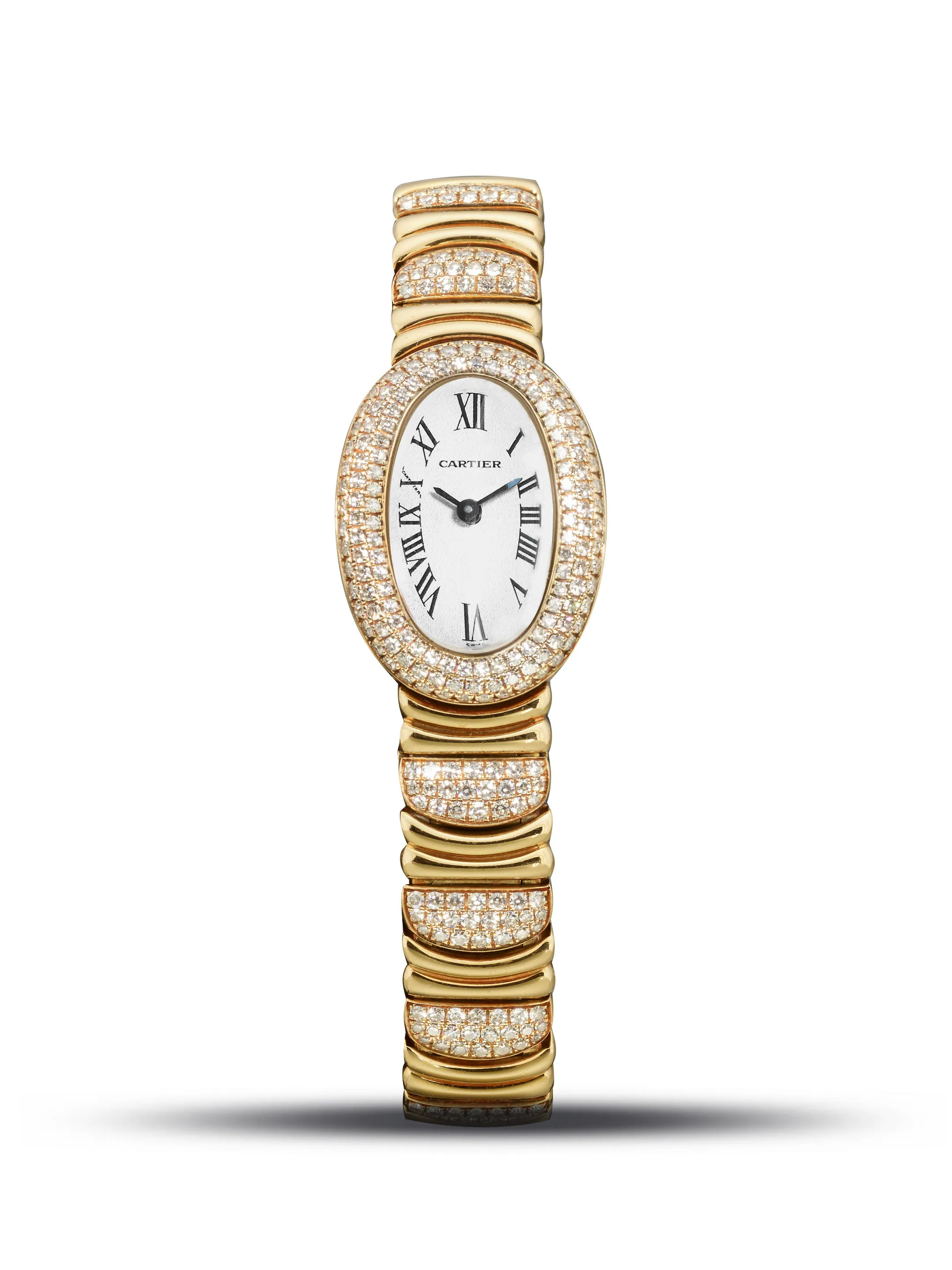 Cartier Baignoire 1960 18mm Yellow gold Silver 1