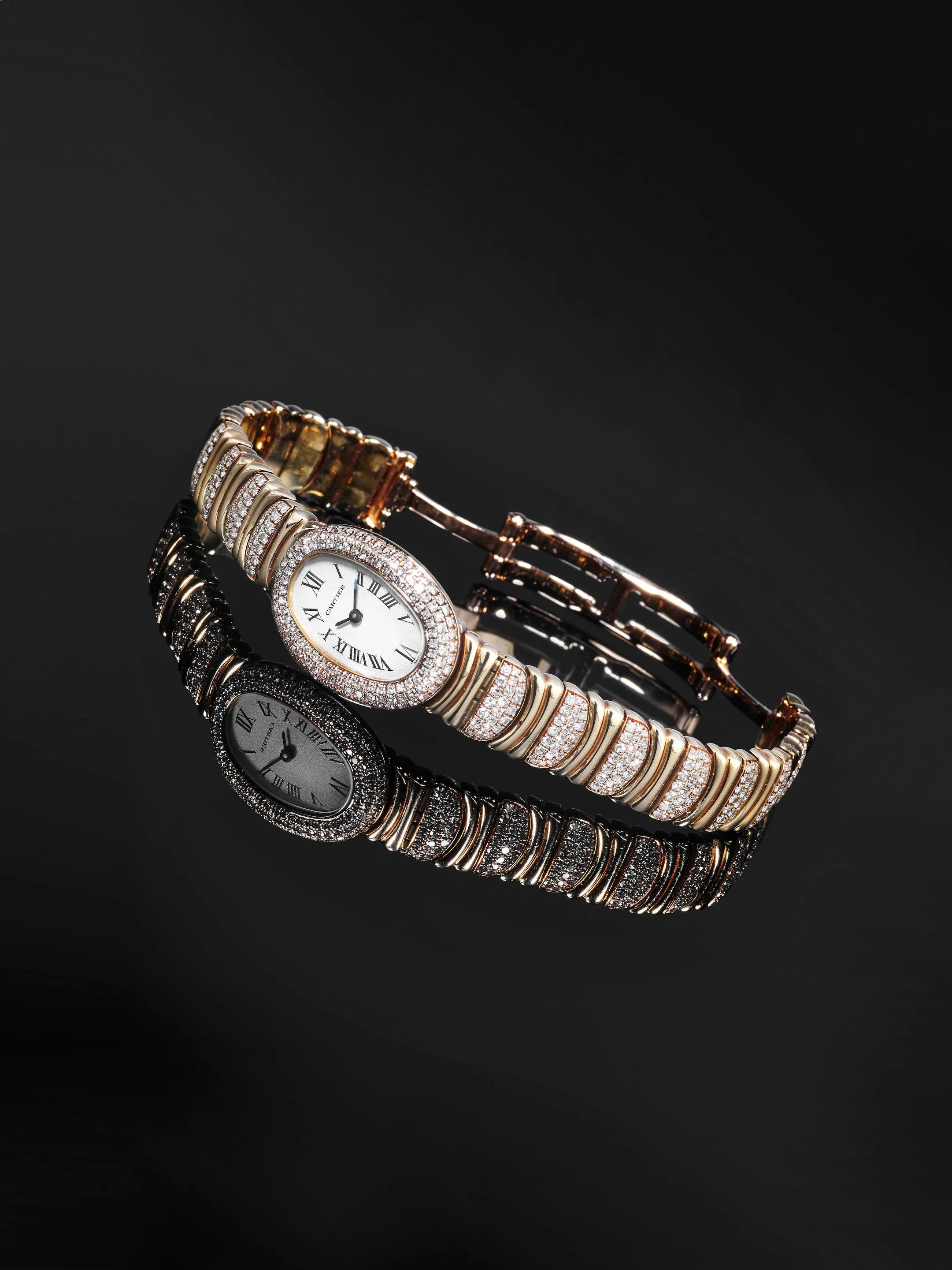 Cartier Baignoire 1960 18mm Yellow gold Silver 3