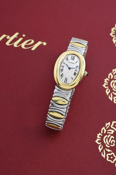 Cartier Tank 3168 31mm Yellow gold and stainless steel Silver