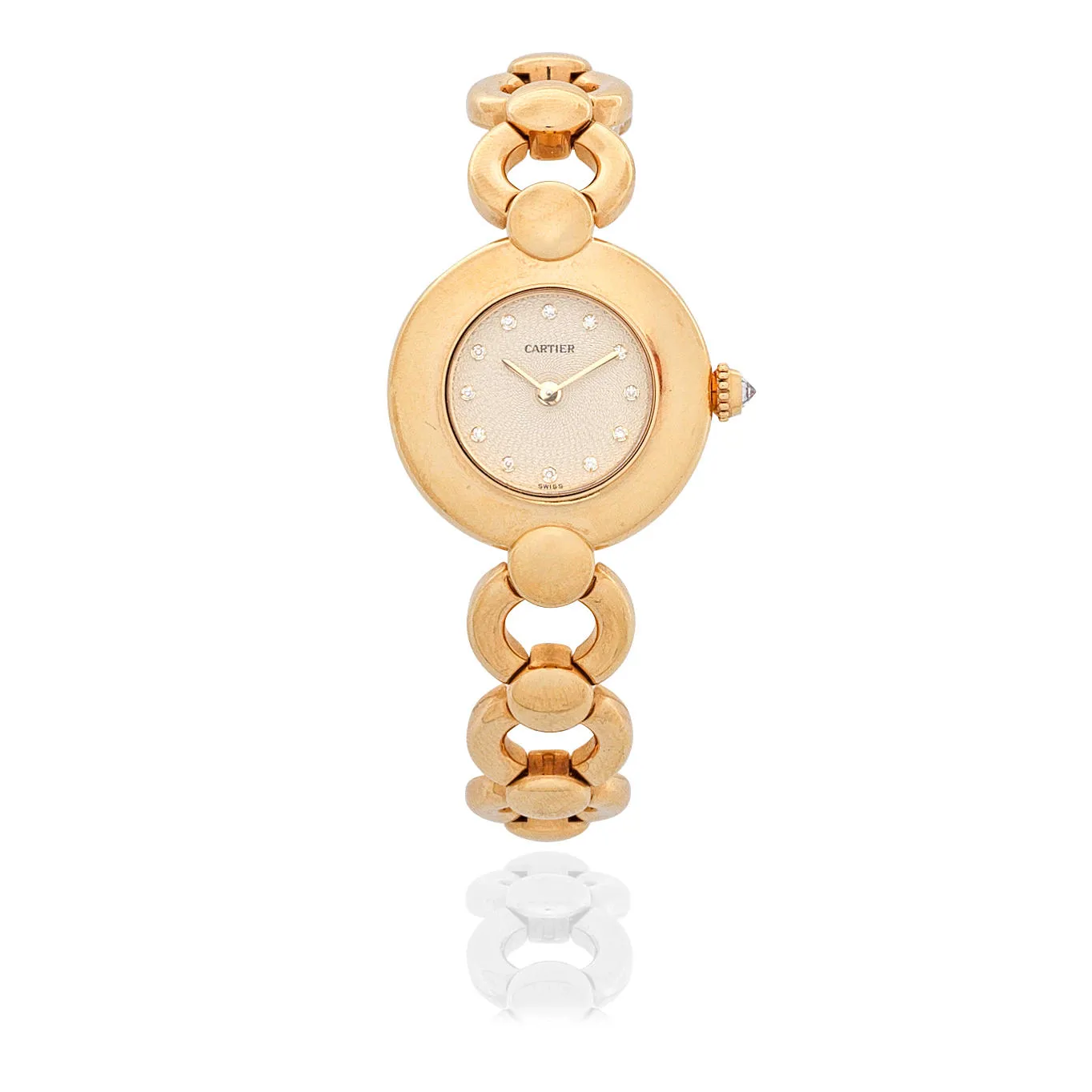 Cartier Colisee 1989 23mm Yellow gold Champagne