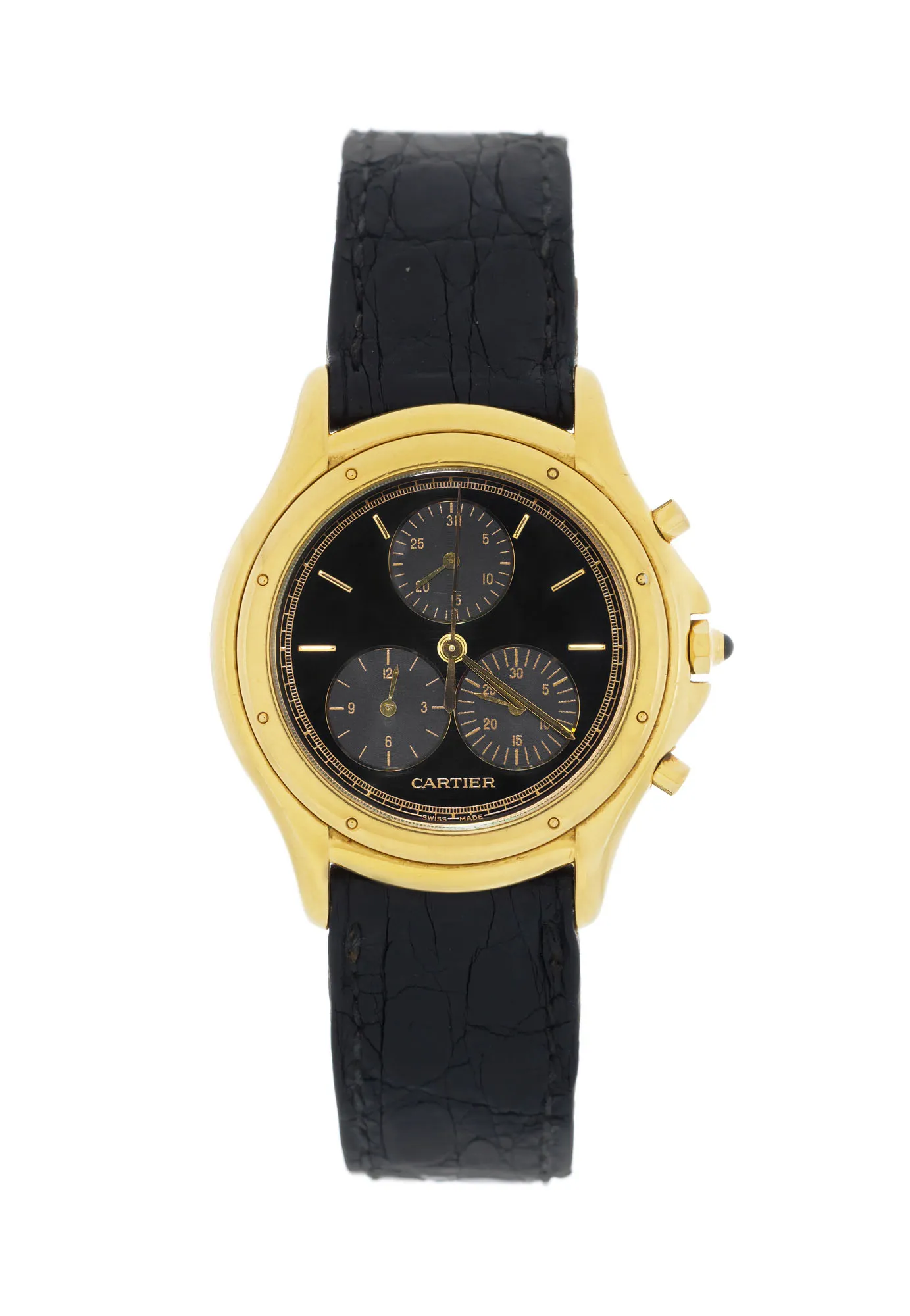 Cartier Cougar 1162 1 32mm Yellow gold Black