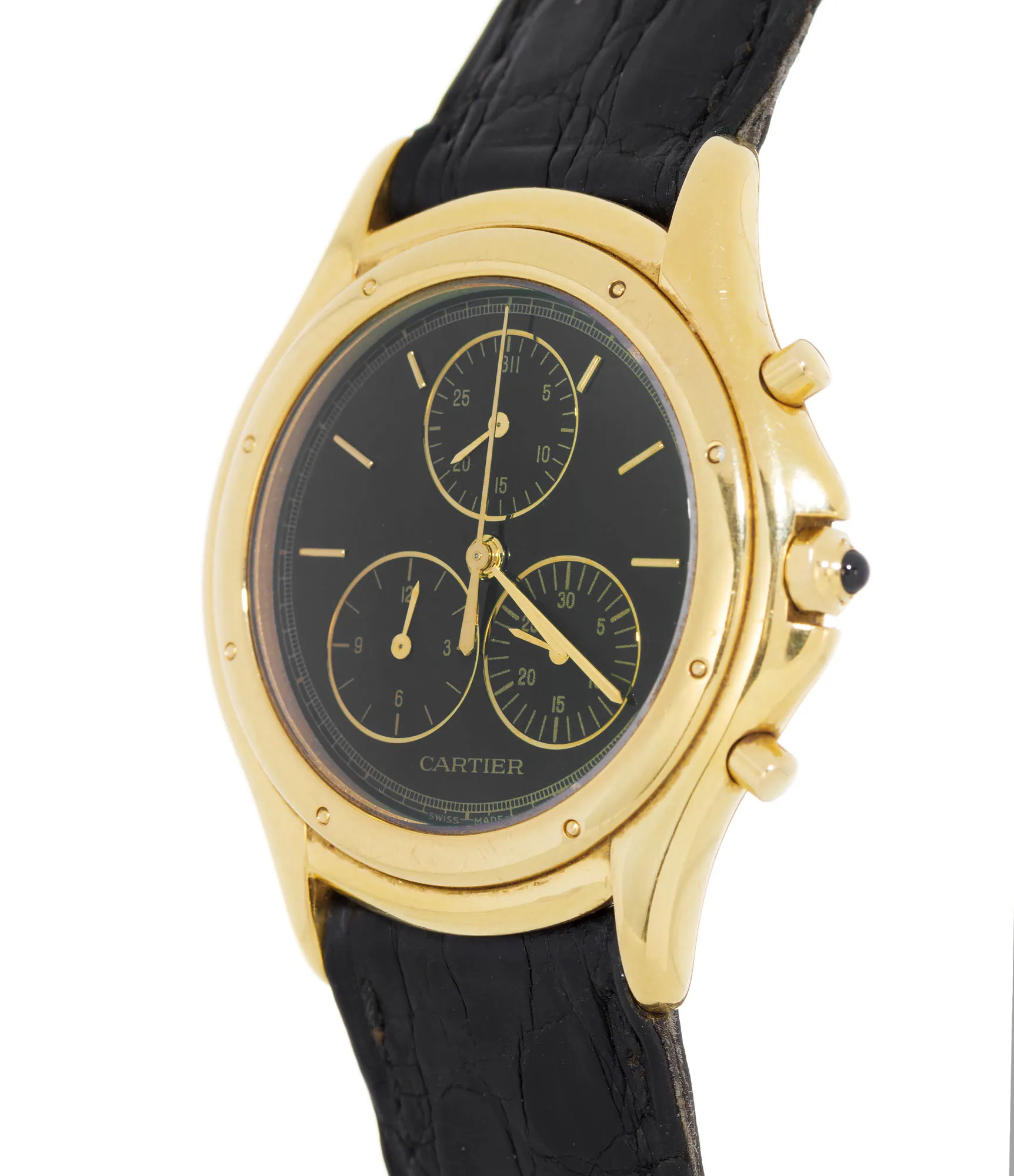 Cartier Cougar 1162 1 32mm Yellow gold Black 2