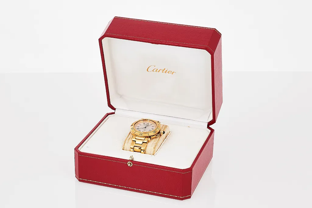 Cartier Pasha 1021 38mm Yellow gold Silver 3
