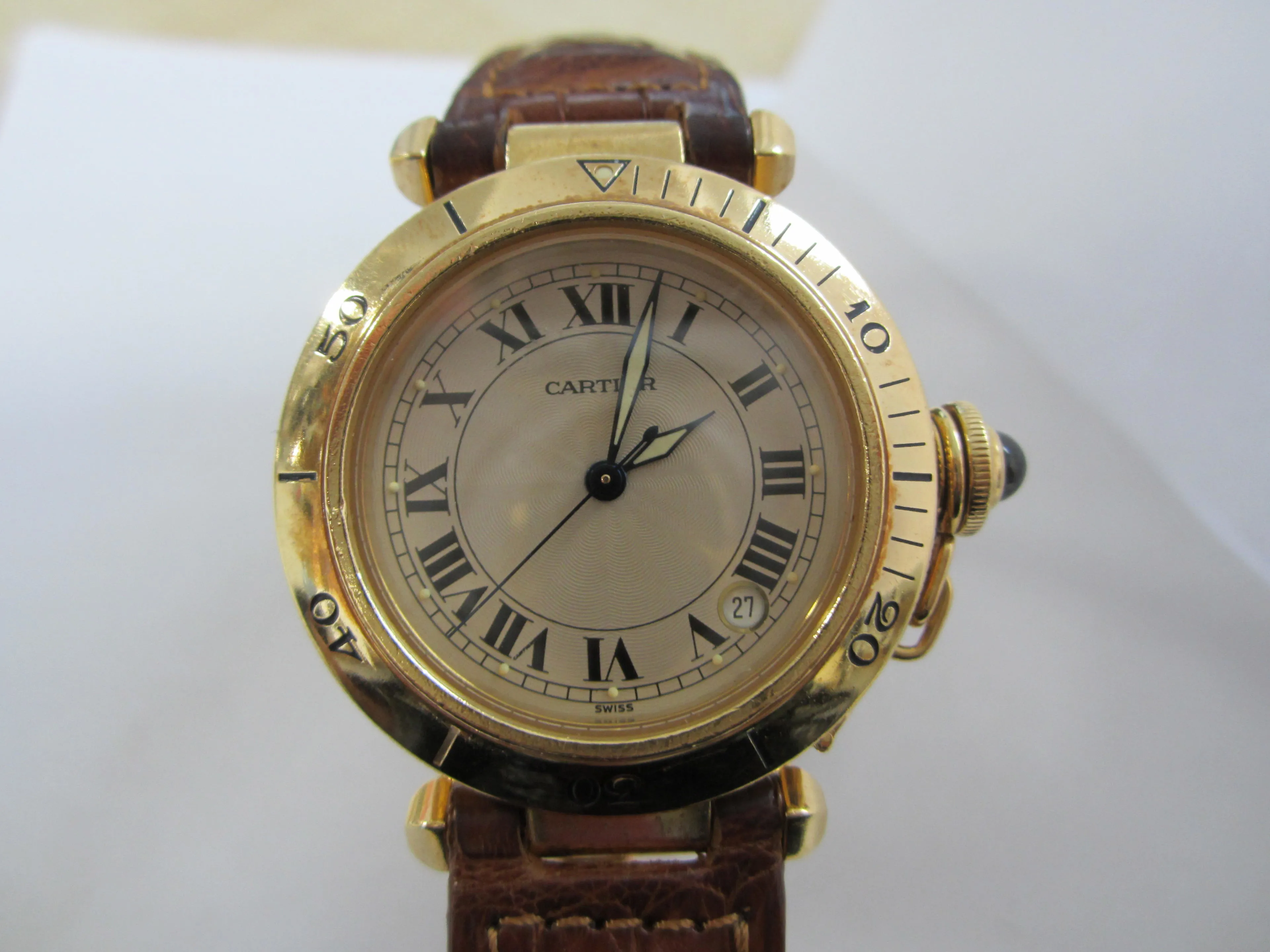 Cartier Pasha 1035 1 36mm Yellow gold Silver 6