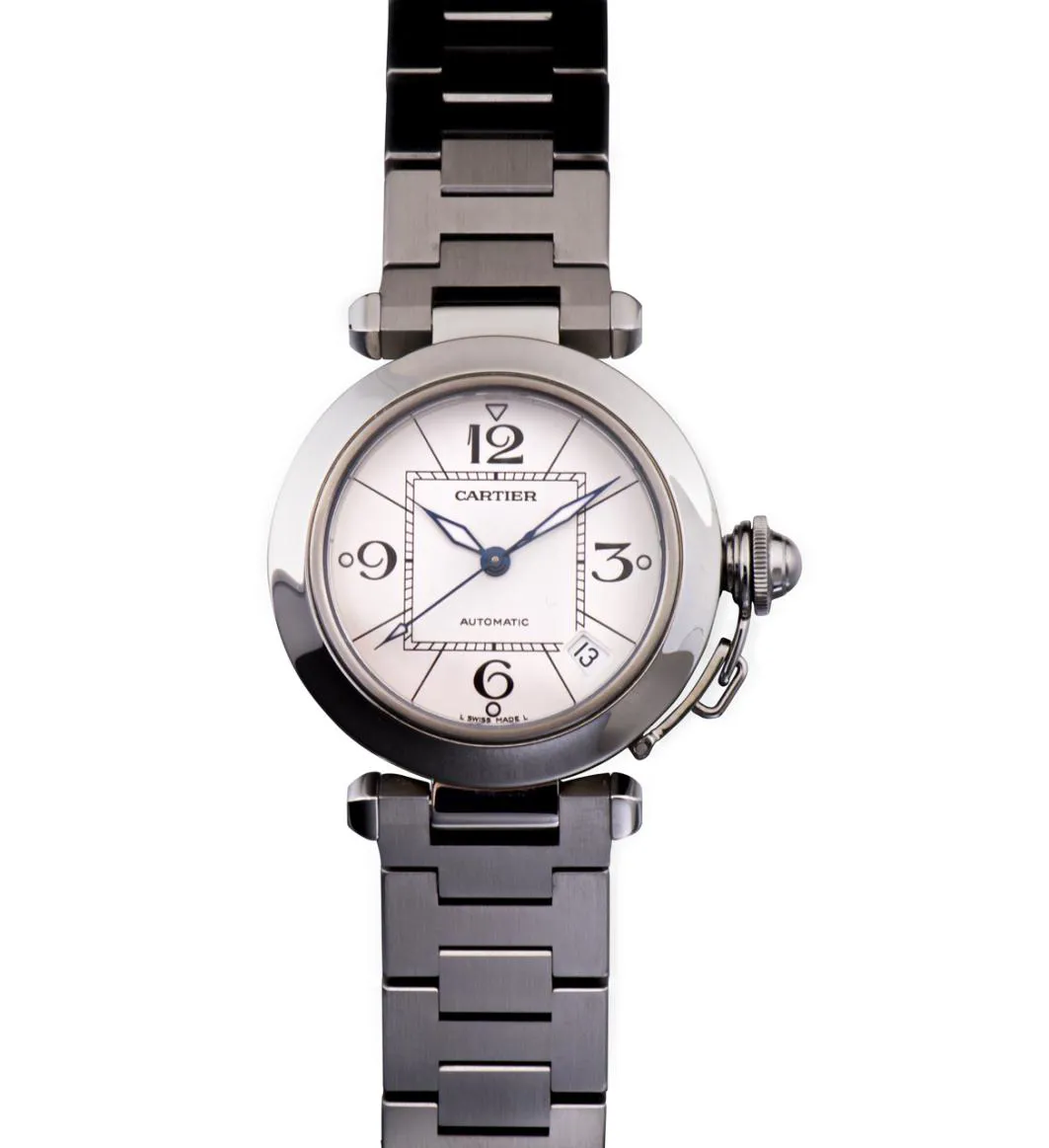 Cartier Pasha 2324 35mm Stainless steel White