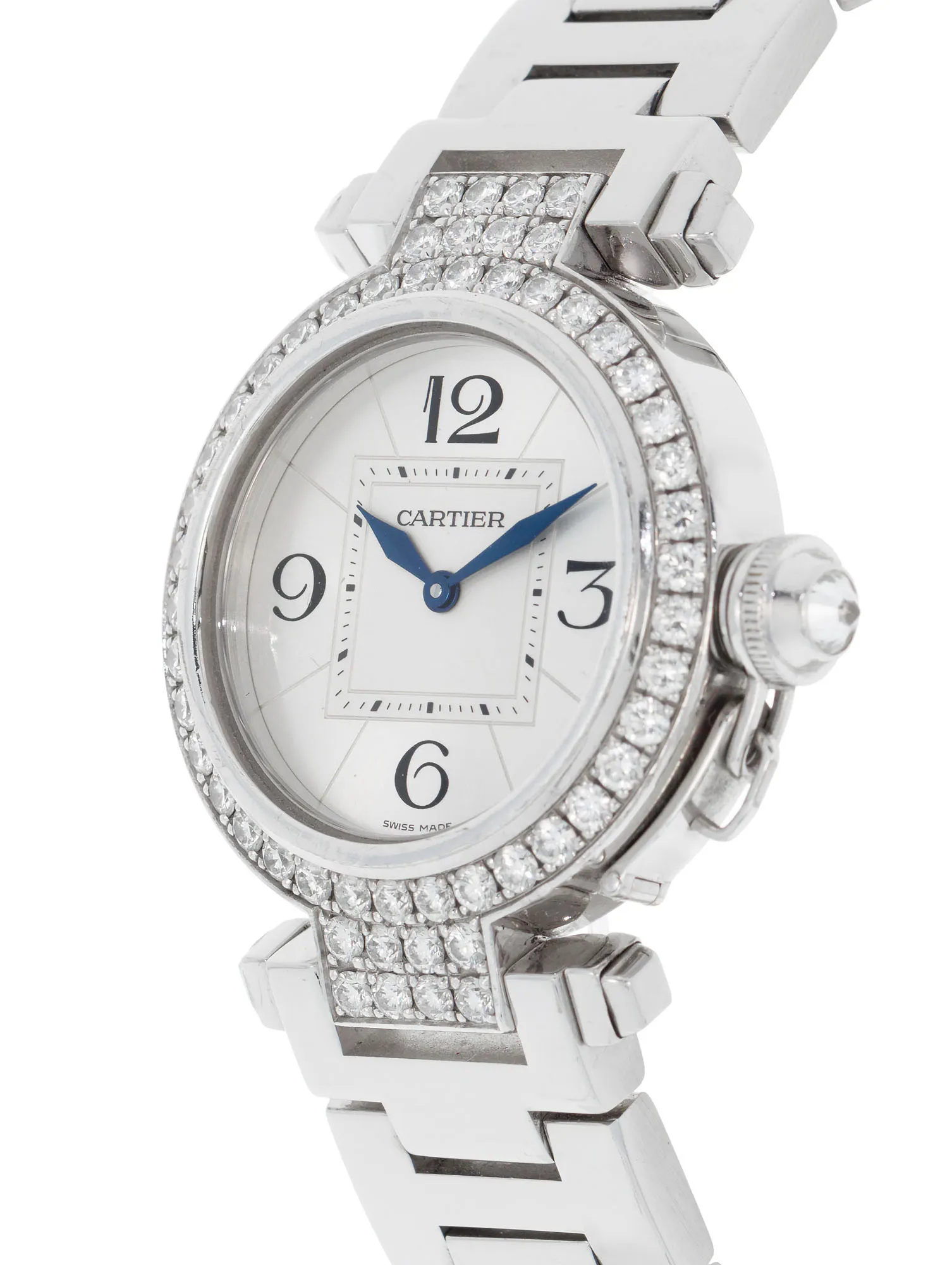 Cartier Pasha 2813 32mm White gold Silver 2
