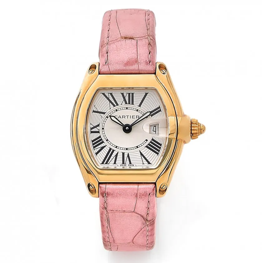 Cartier Roadster 2676 33mm Yellow gold Silver