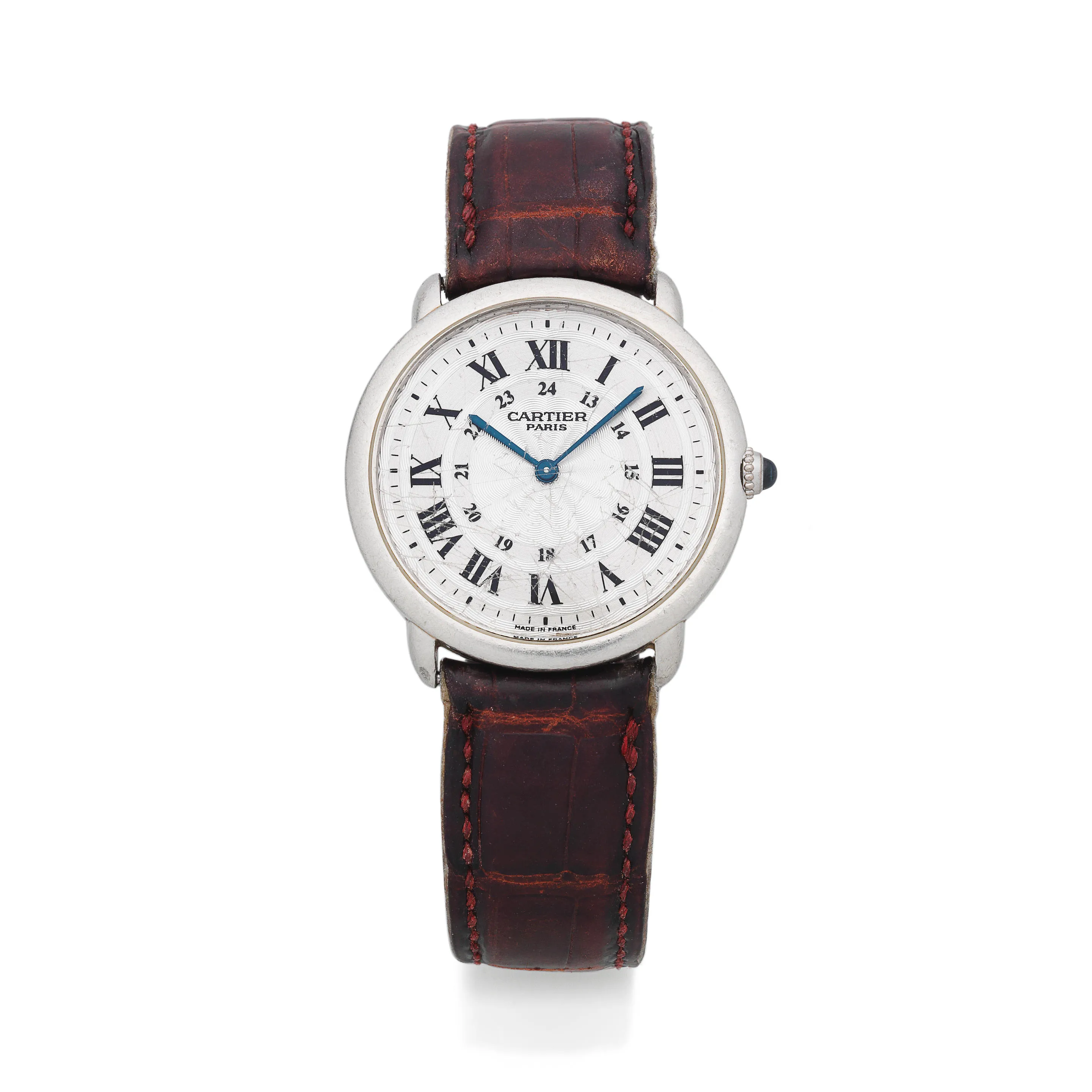 Cartier Ronde de Cartier 2452 33mm Platinum Guilloché