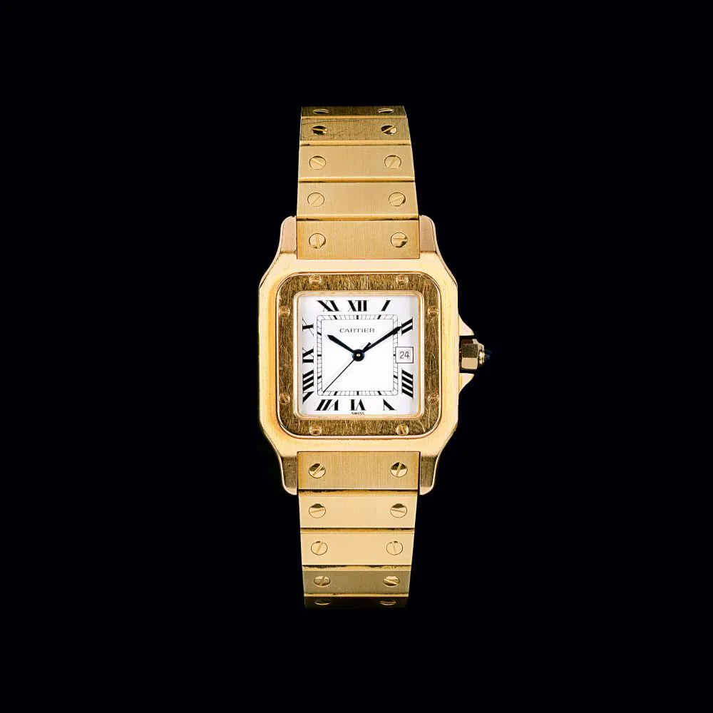 Cartier Santos 1980 28mm Yellow gold White