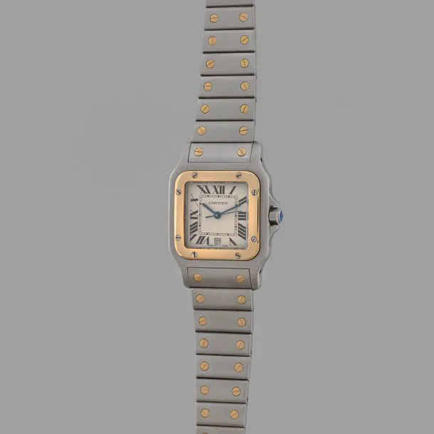 Cartier Santos 1566 29mm Yellow gold and Stainless steel Ivory