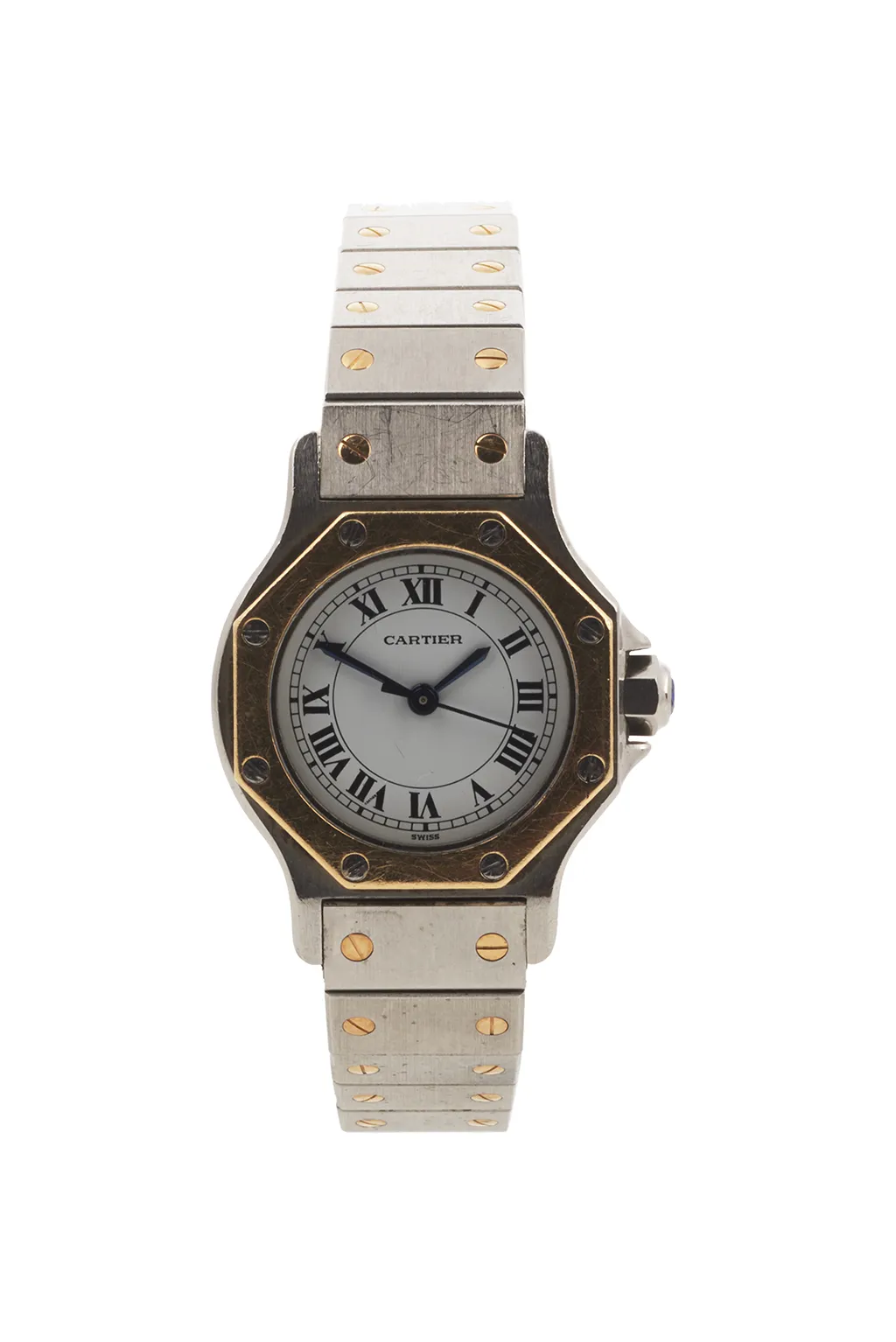 Cartier Santos 2966 30mm Yellow gold White