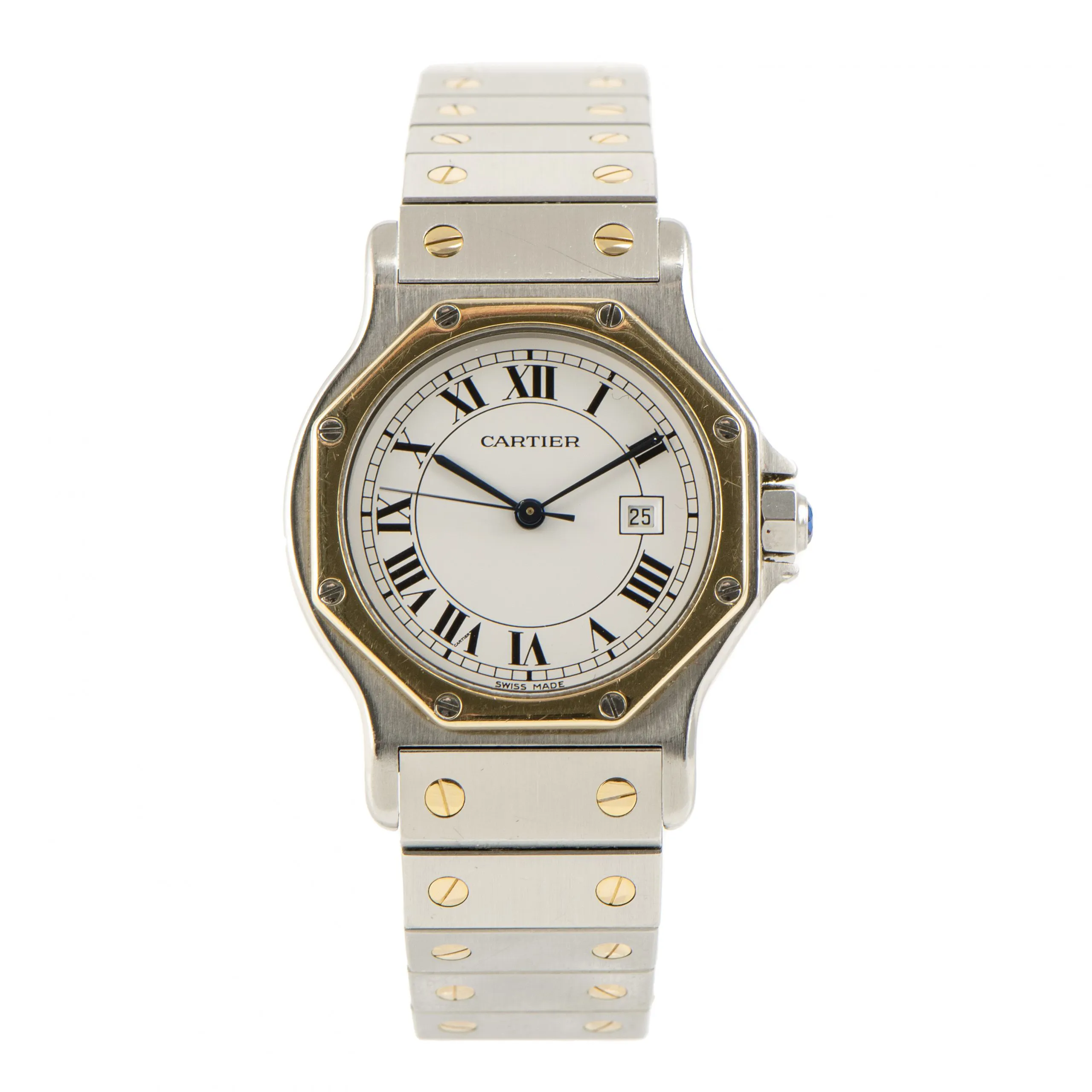 Cartier Santos 2966 Yellow gold and Stainless steel White