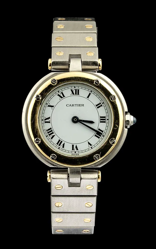 Cartier Santos 8191 27mm Yellow gold and Stainless steel White