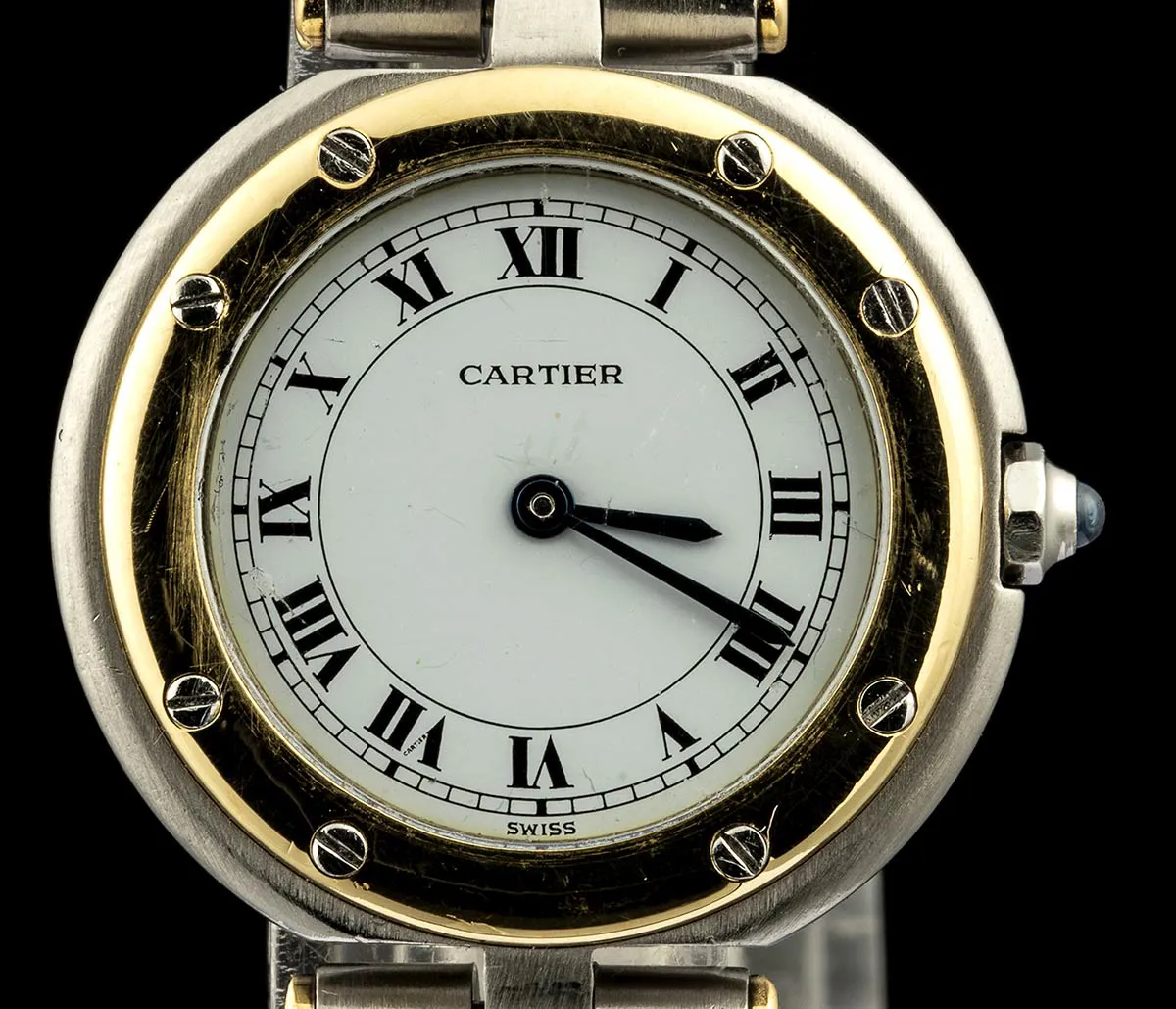 Cartier Santos 8191 27mm Yellow gold and Stainless steel White 1