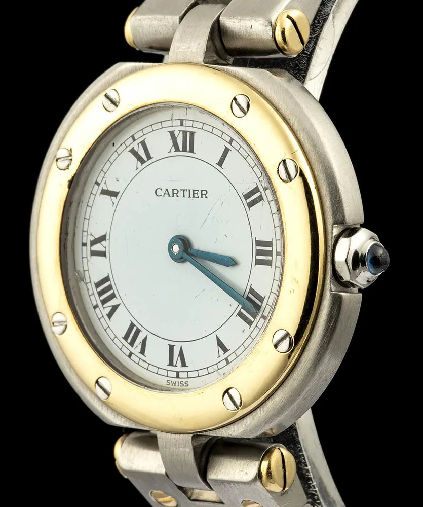 Cartier Santos 8191 27mm Yellow gold and Stainless steel White 2