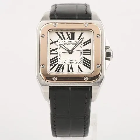 Cartier Santos W20107X7 33mm Yellow gold and Stainless steel Silver