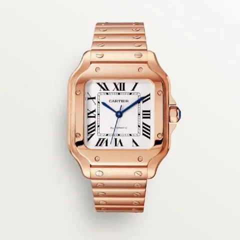 Cartier Santos WGSA0031 35mm Rose gold Silver