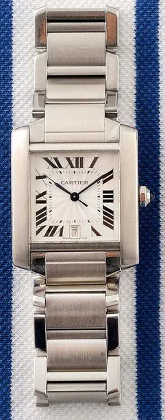 Cartier Tank Française 2301 32mm Stainless steel White