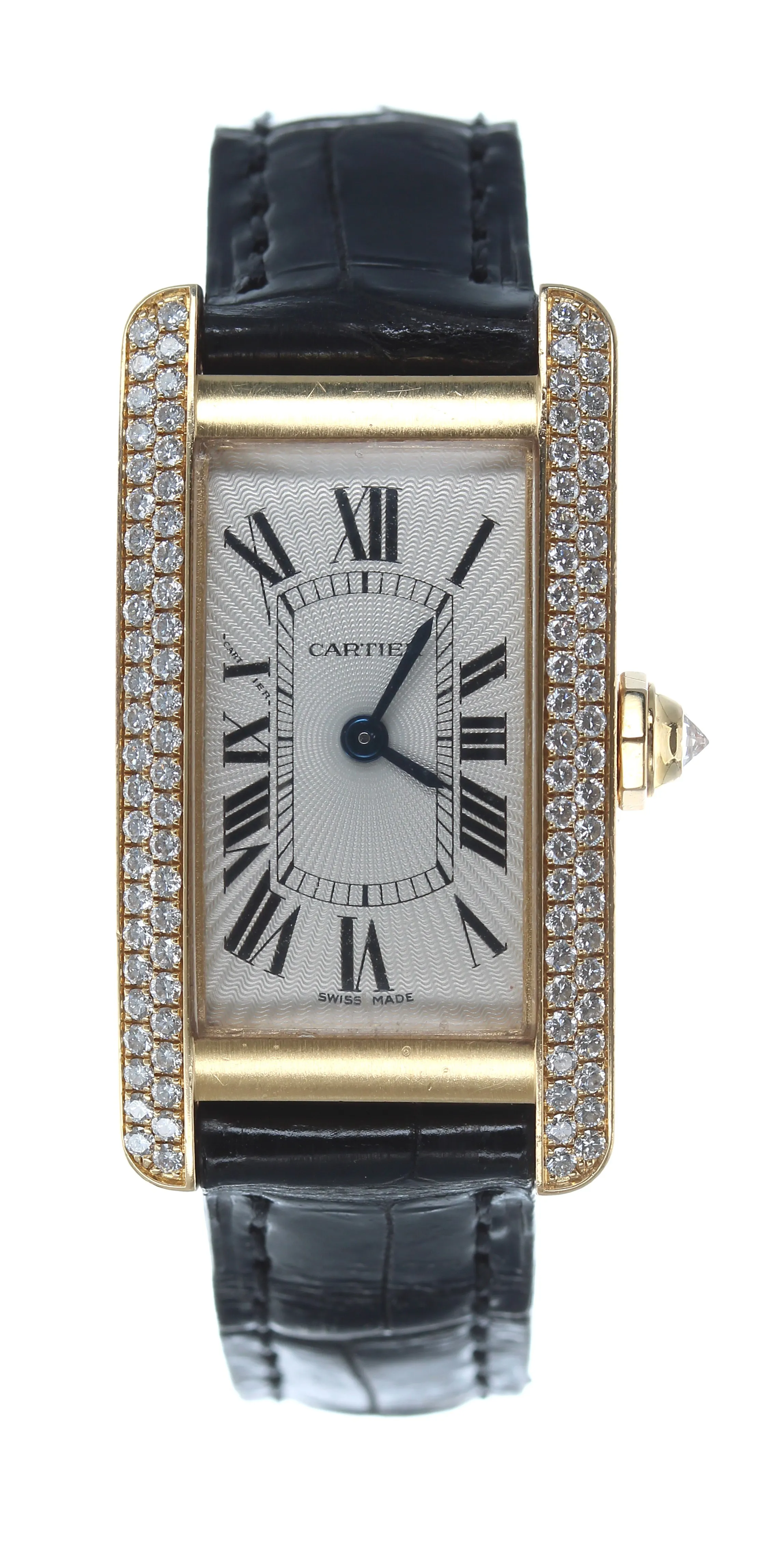 Cartier Tank 2482 35mm Rose gold Silver