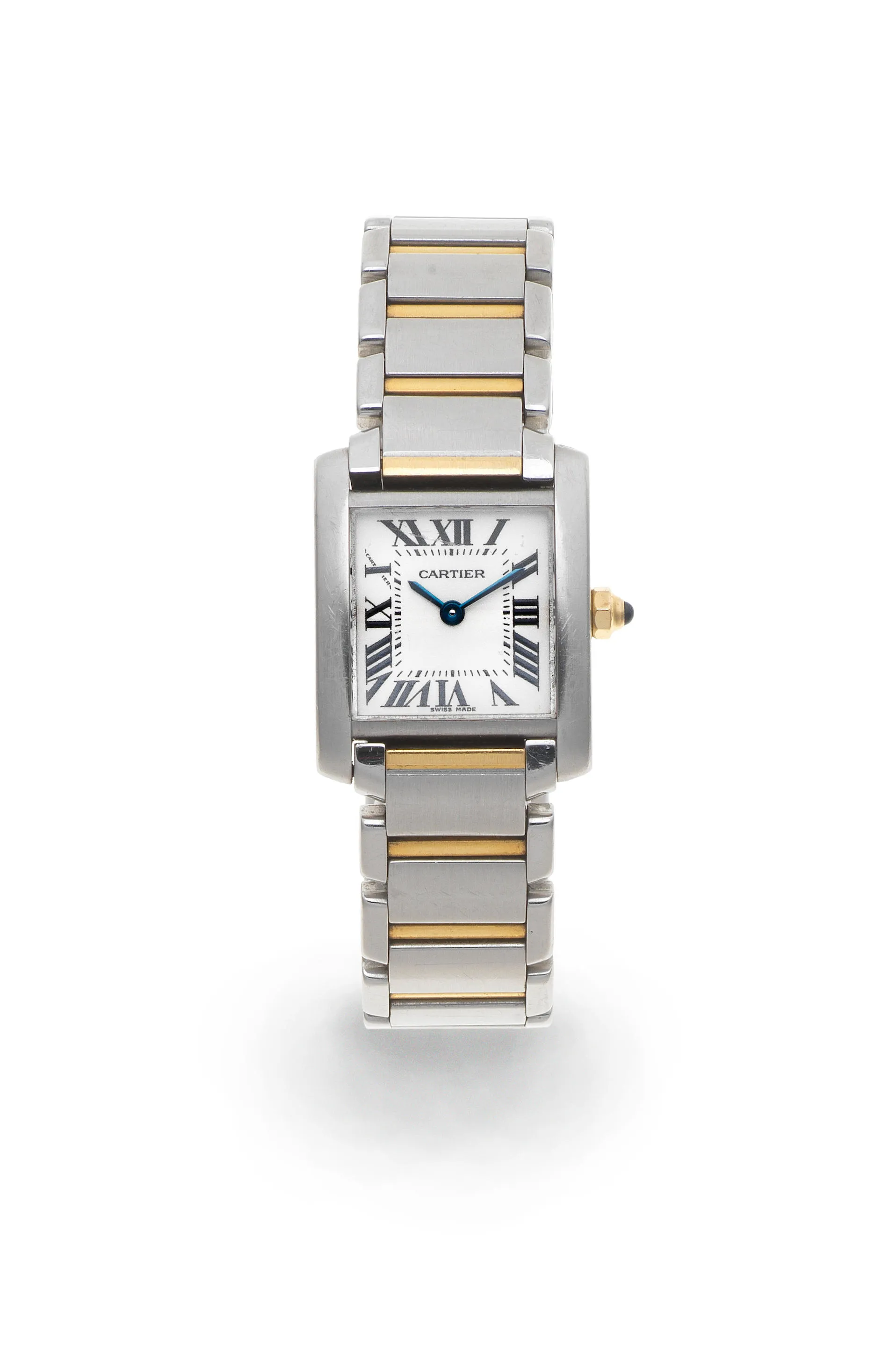 Cartier Tank Française 2384 28mm Yellow gold and stainless steel Silver