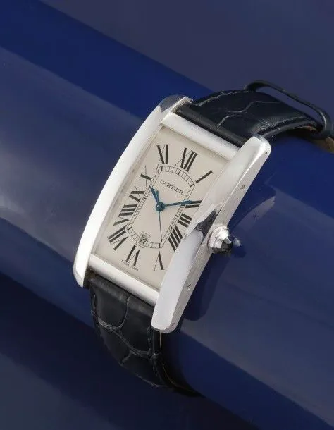 Cartier Tank W2603256 45mm White gold Silver