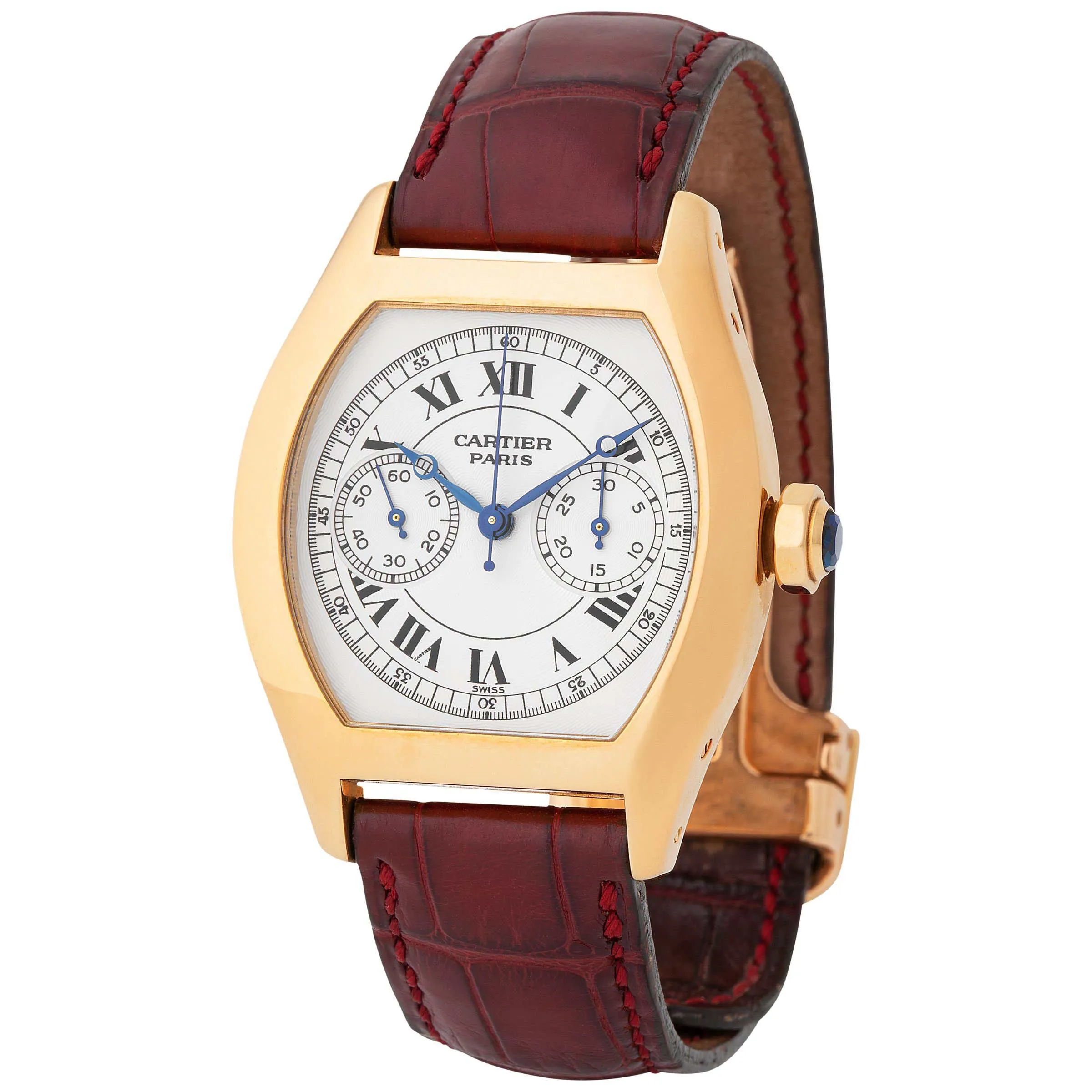 Cartier Tortue Chronograph 2356 34mm Yellow gold