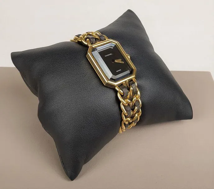 Chanel Première H0001 20mm Yellow gold Black