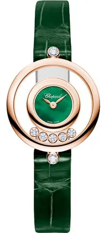 Chopard Happy Diamonds 209415-5002 26mm Rose gold Green